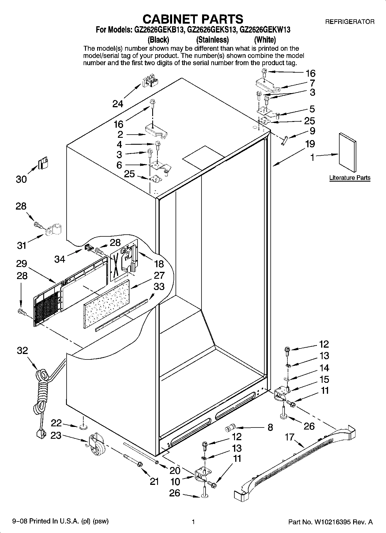 01 - CABINET PARTS