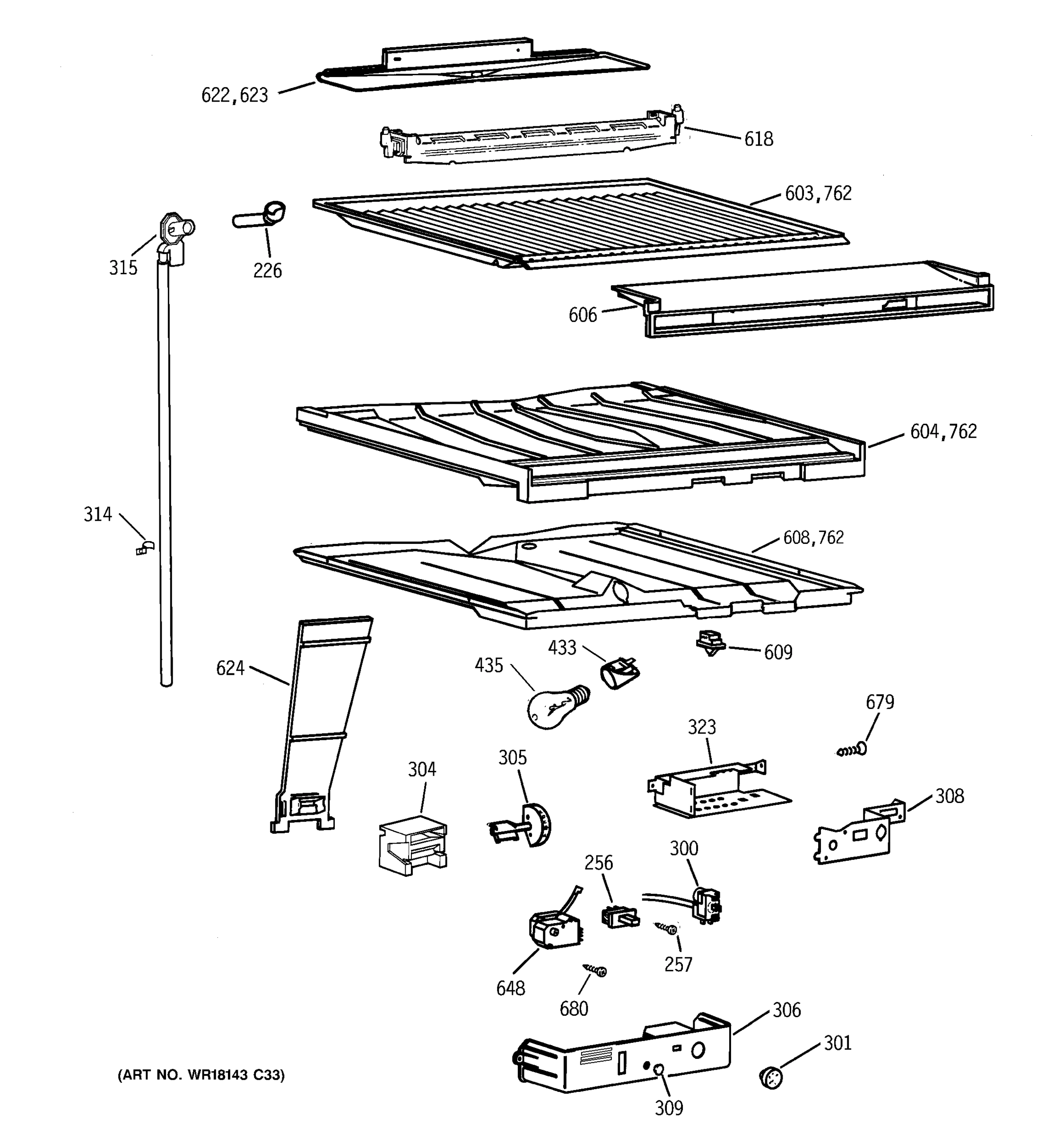 COMPARTMENT SEPARATOR PARTS