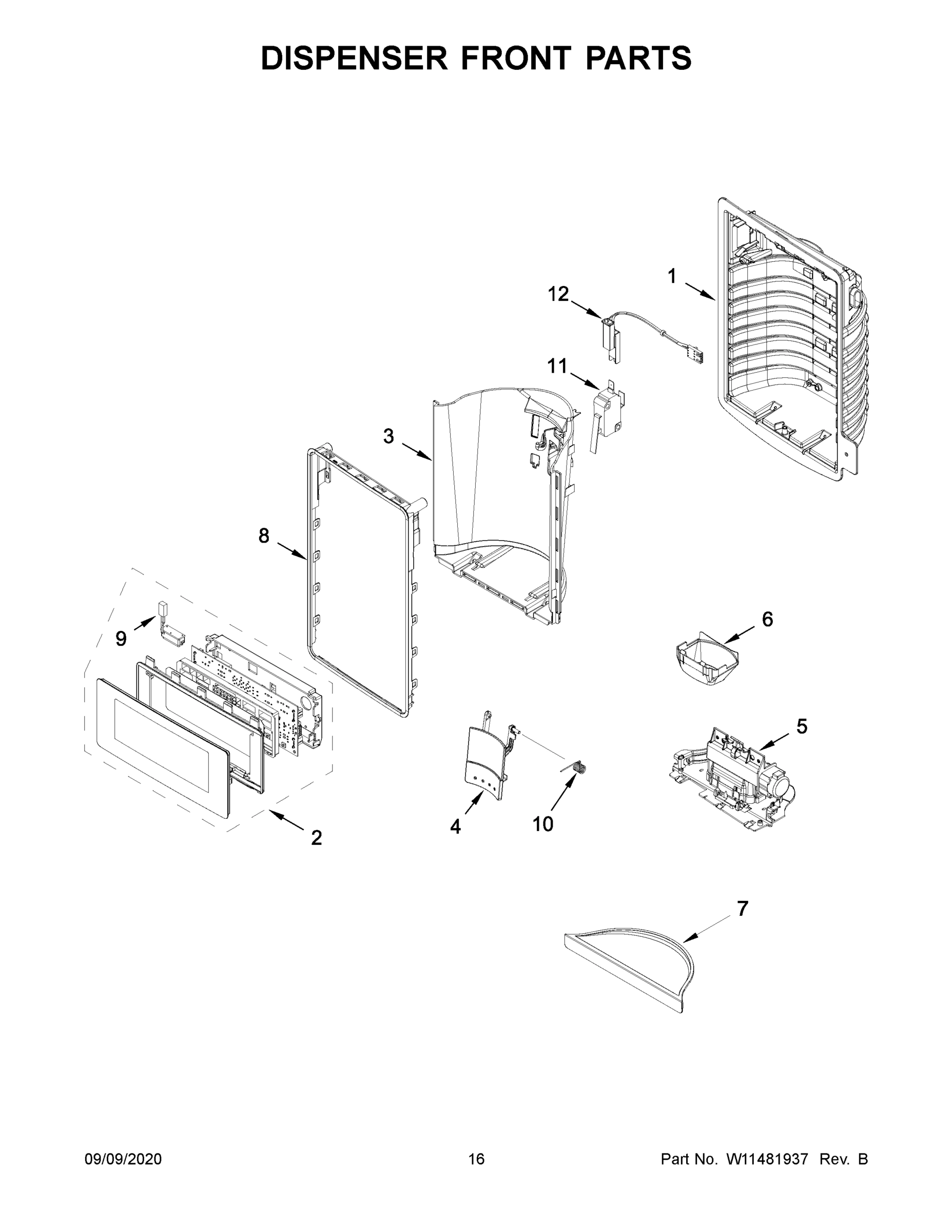 09 - DISPENSER FRONT PARTS