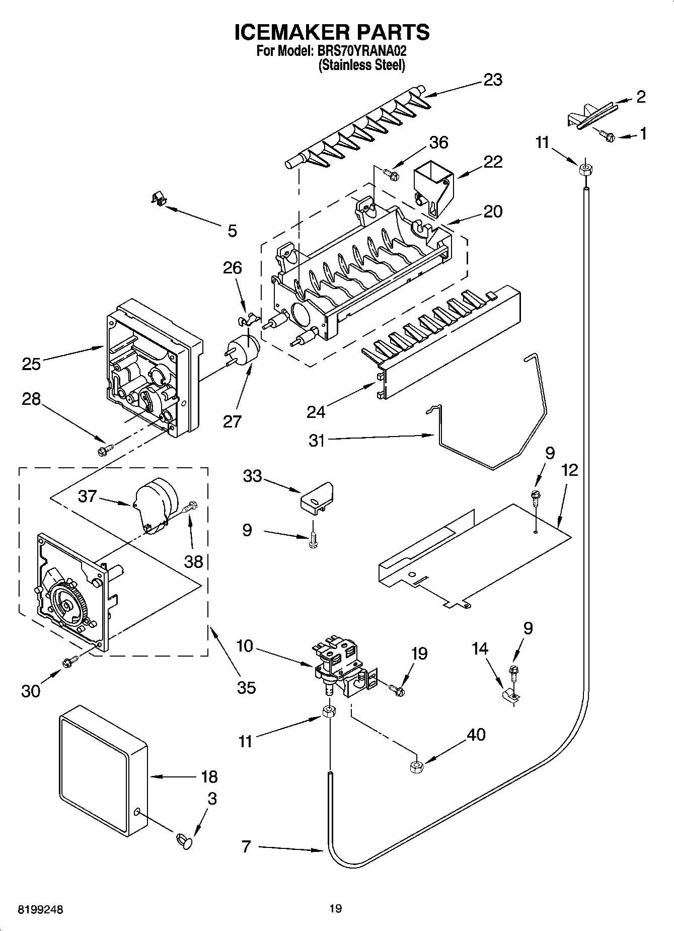 12 - ICEMAKER PARTS, OPTIONAL PARTS