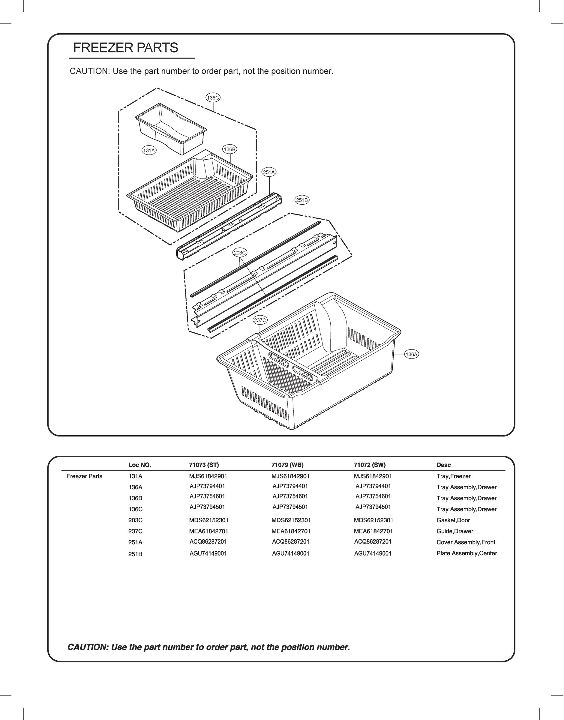 FREEZER PARTS