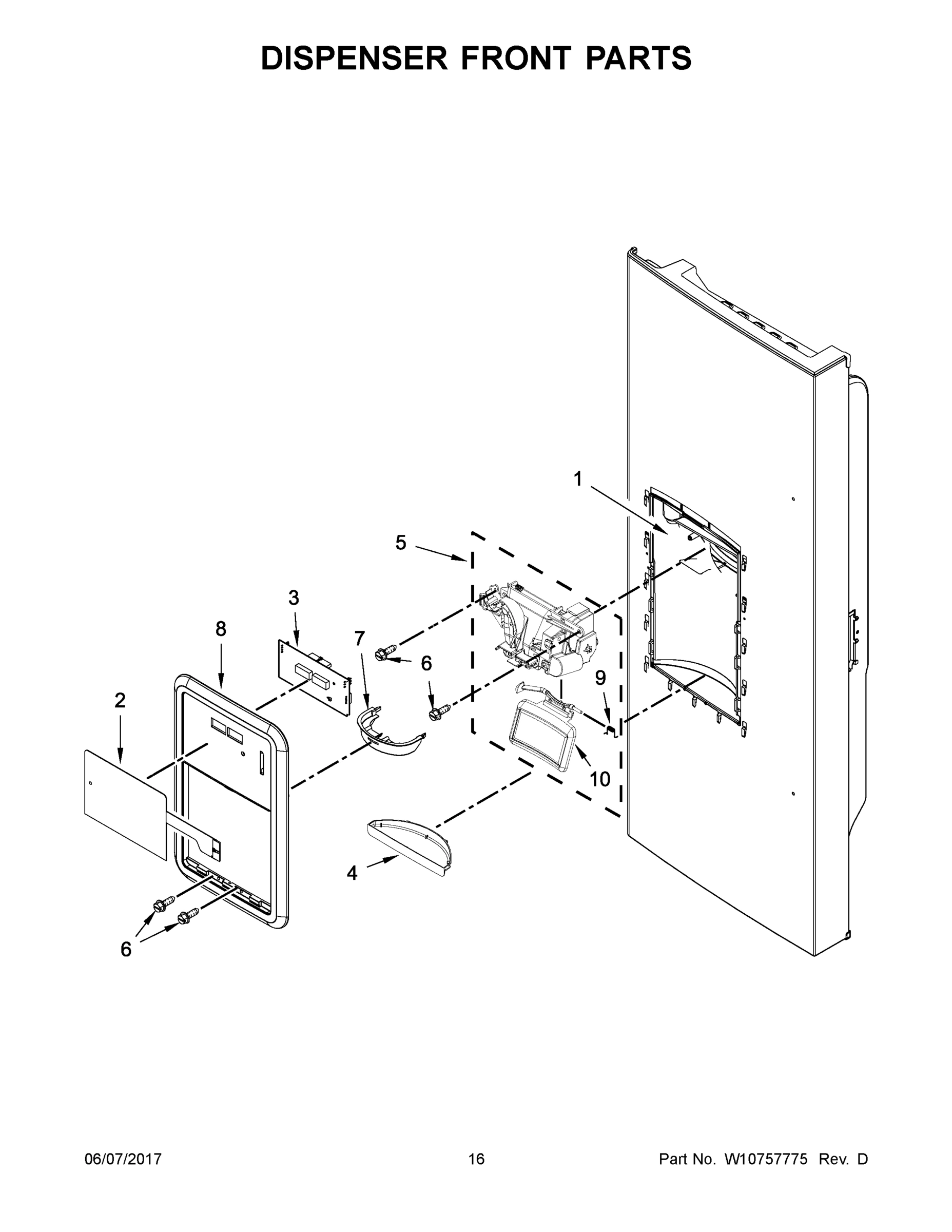 09 - DISPENSER FRONT PARTS