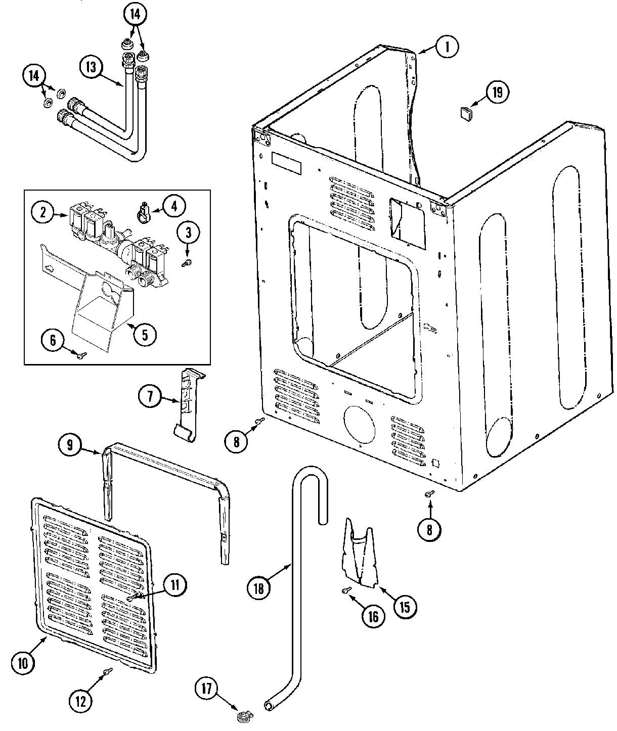 11 - CABINET-REAR (WASHER)