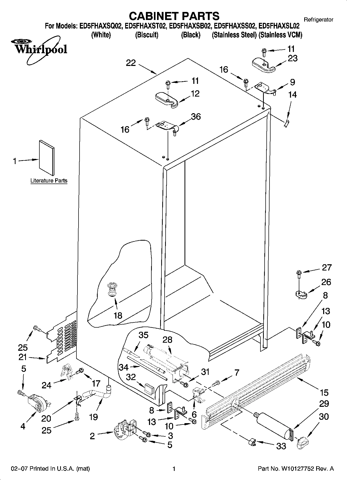 01 - CABINET PARTS