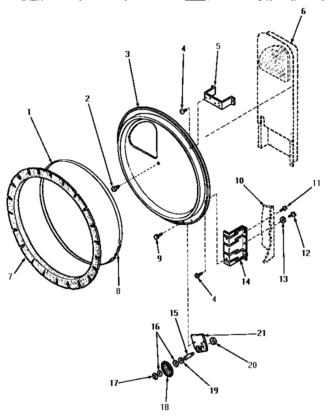 11 - REAR BLKHD, FELT SEAL & CYLINDER ROLLER