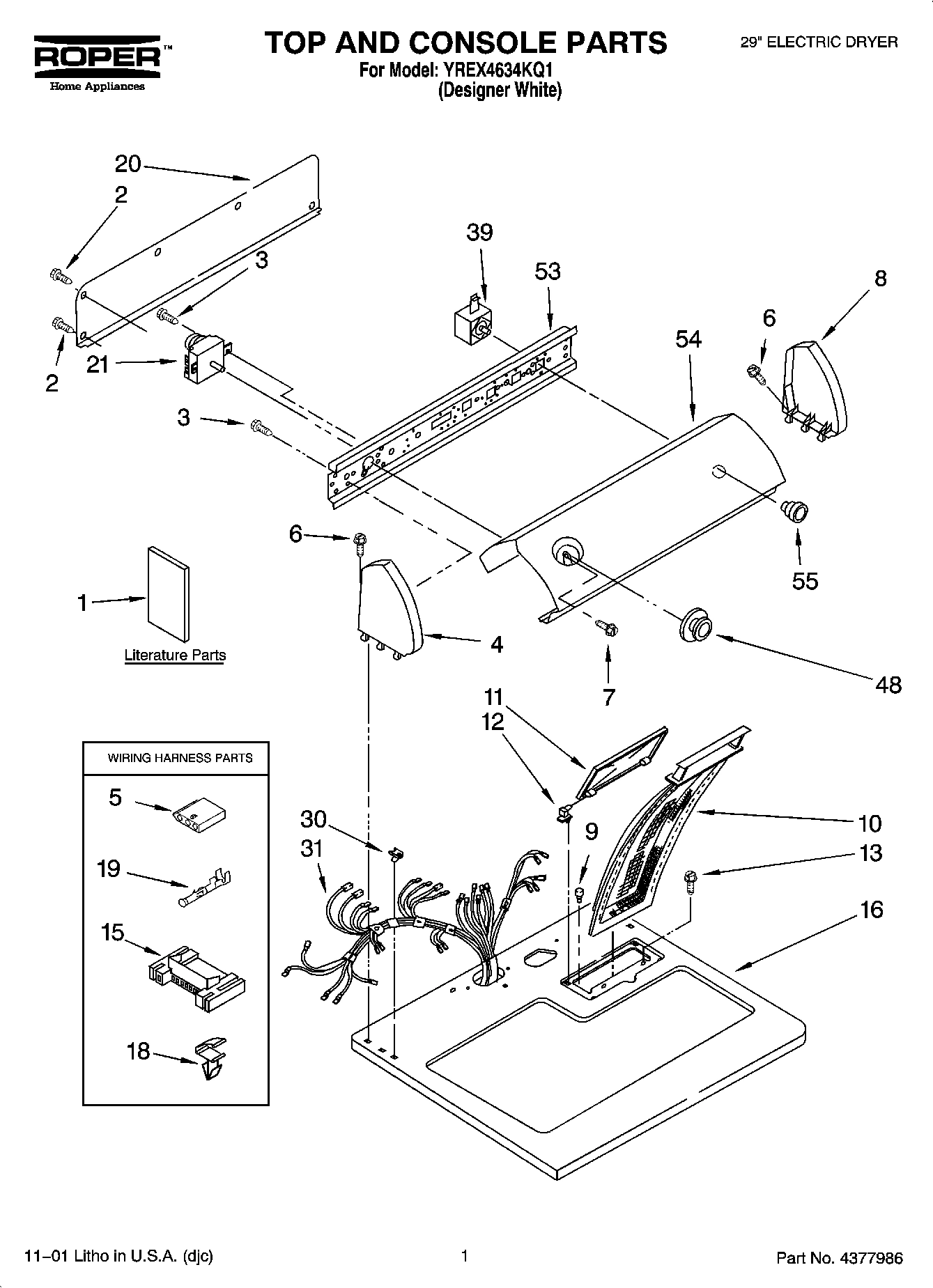 01 - TOP AND CONSOLE PARTS