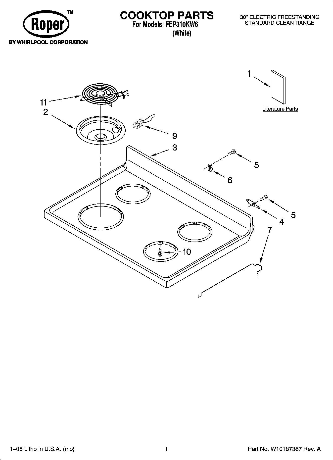 01 - COOKTOP PARTS