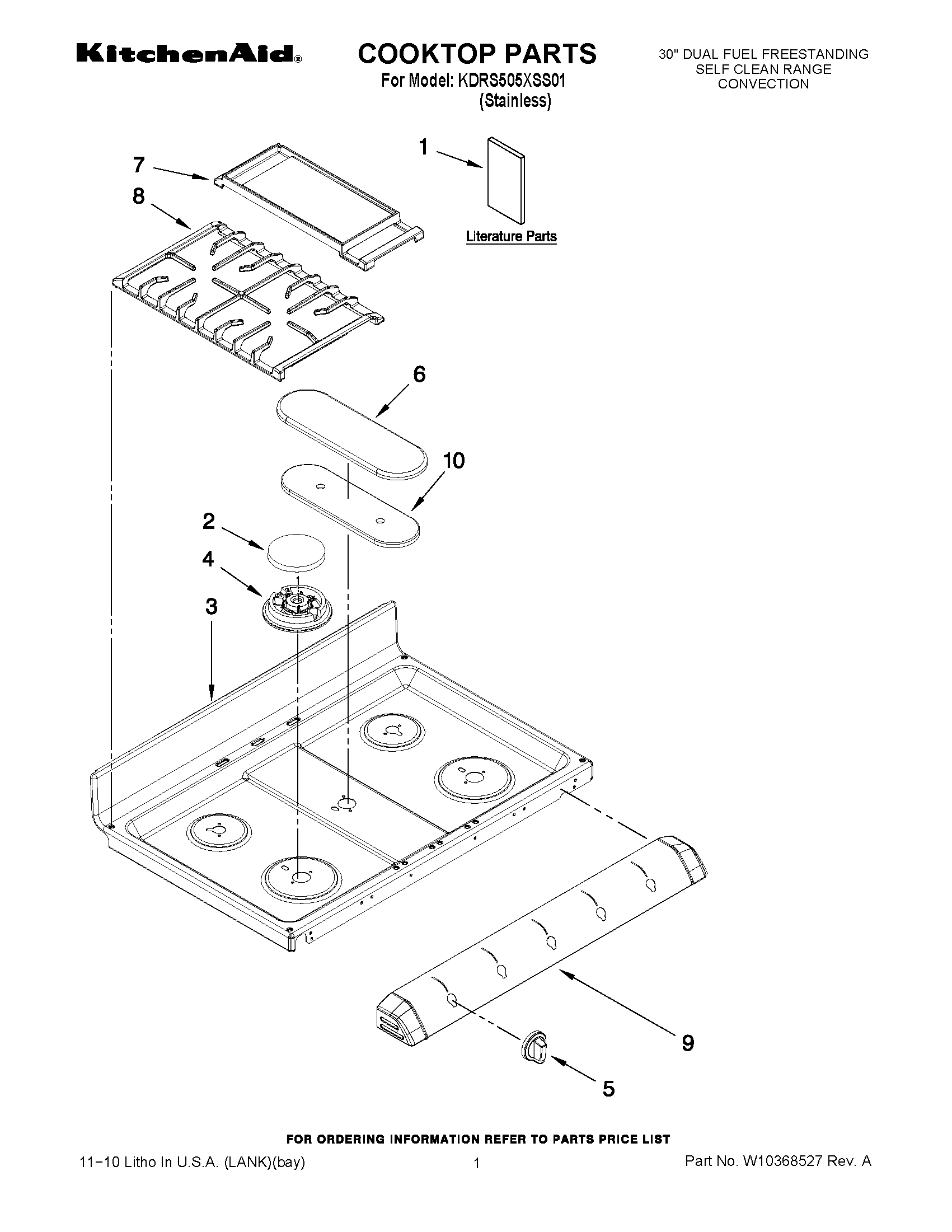 01 - COOKTOP PARTS