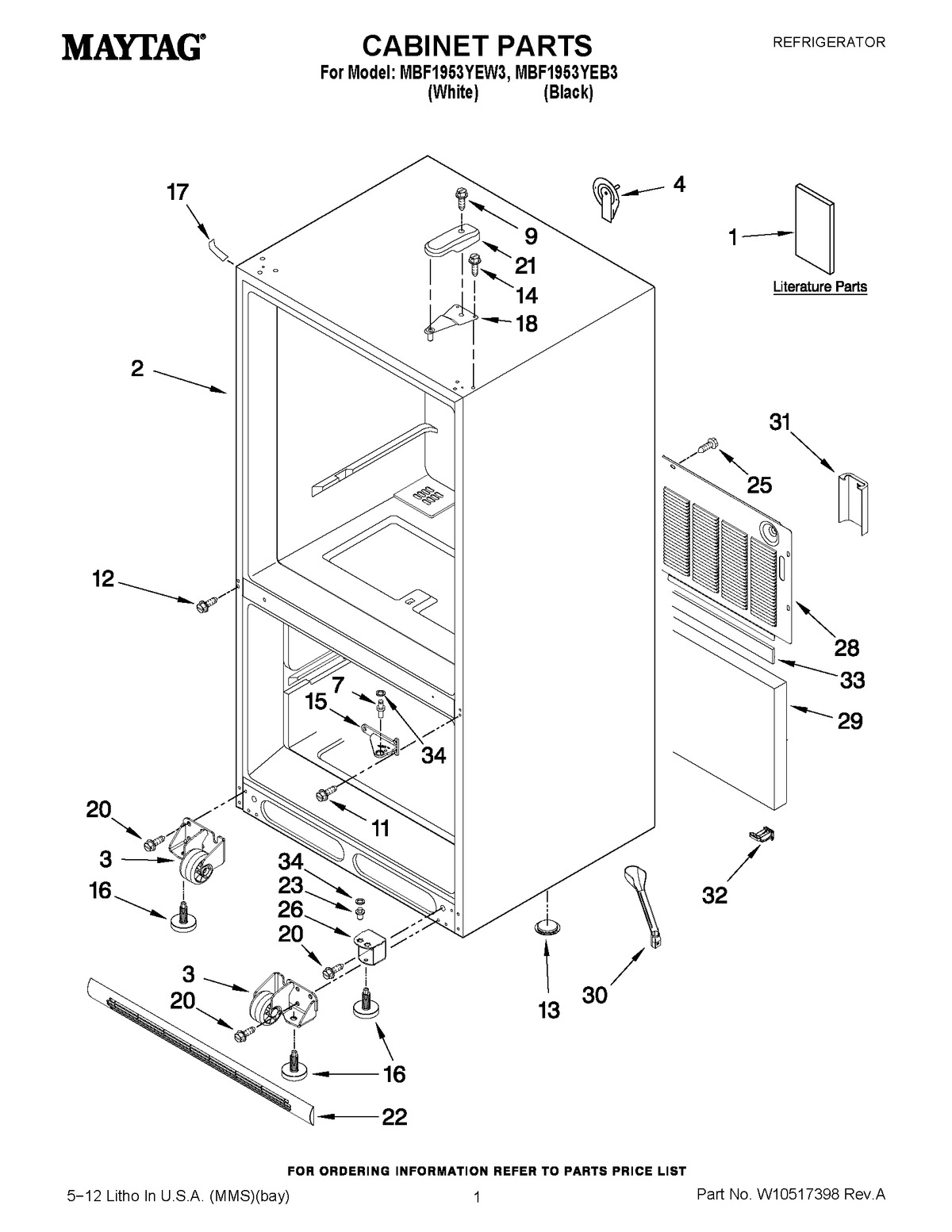 01 - CABINET PARTS