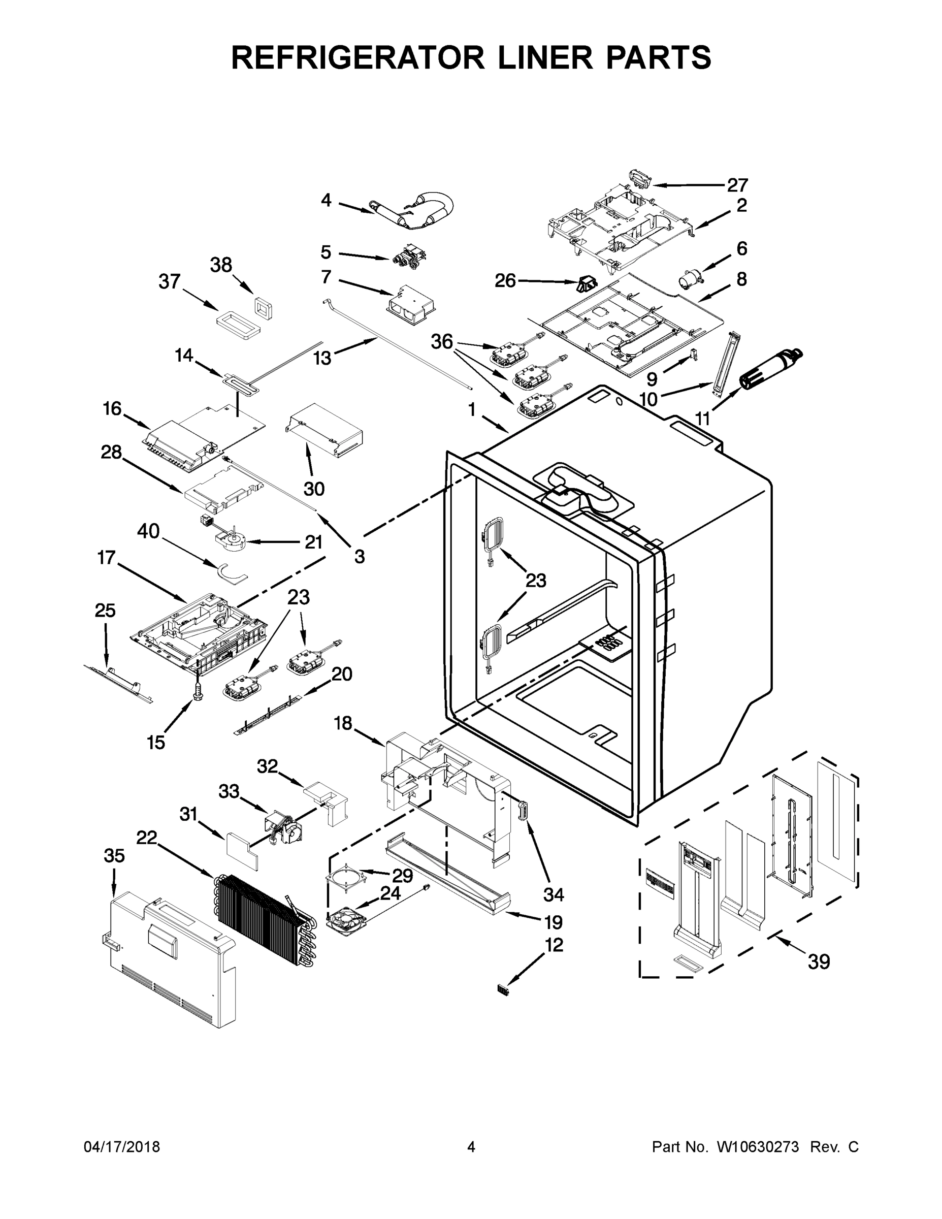 03 - REFRIGERATOR LINER PARTS