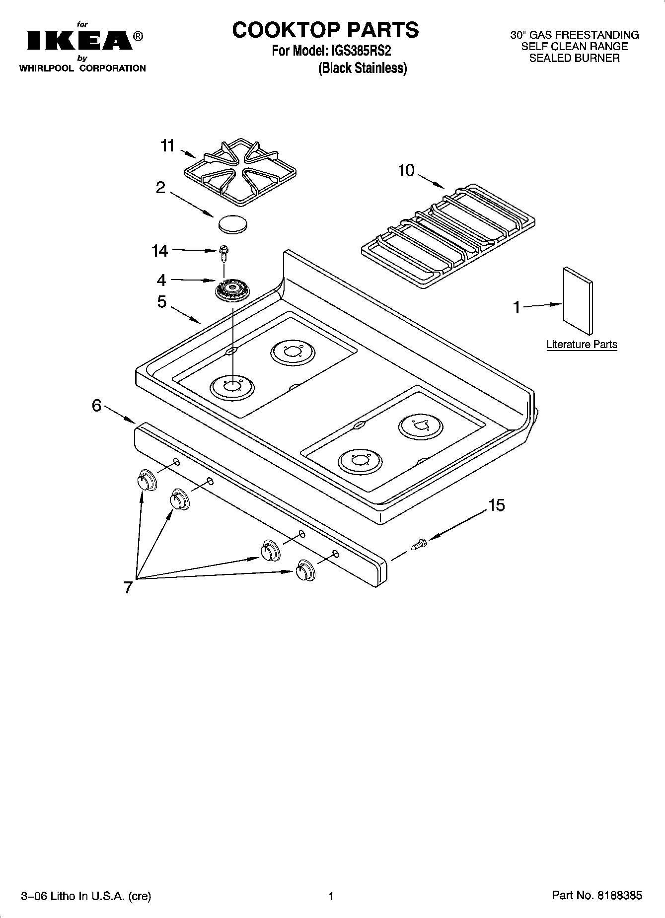 01 - COOKTOP PARTS