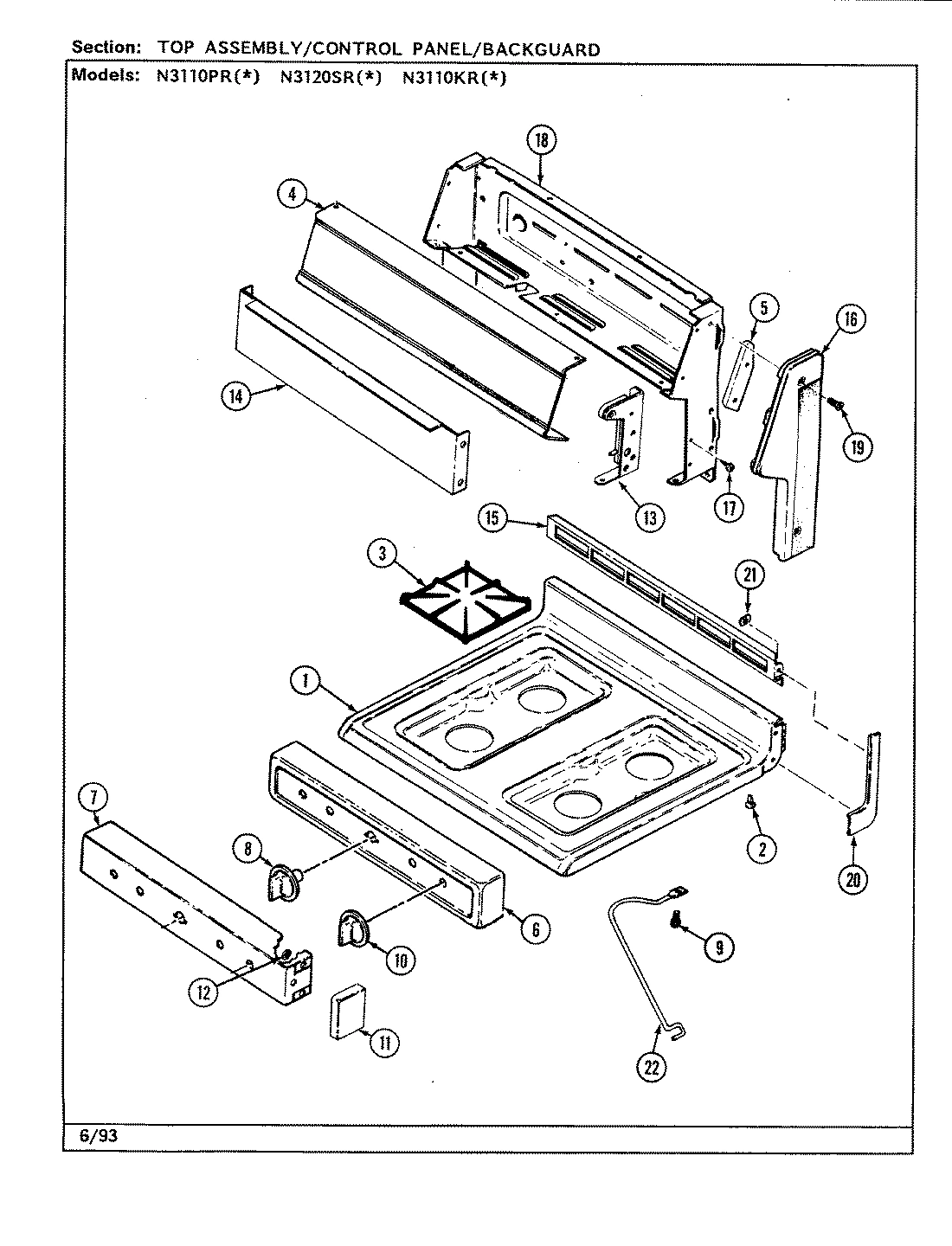 06 - TOP ASSEMBLY (N3110KRx)