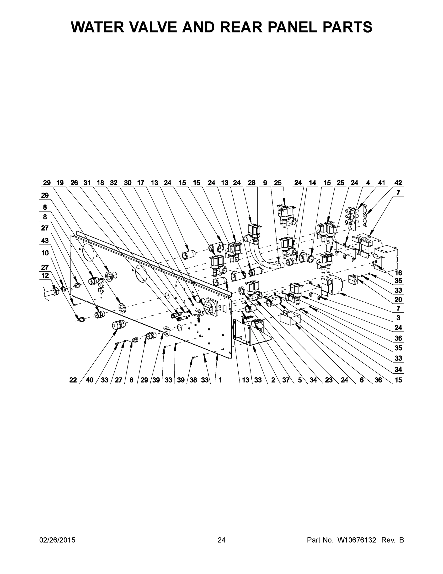 13 - WATER VALVE AND REAR PANEL PARTS
