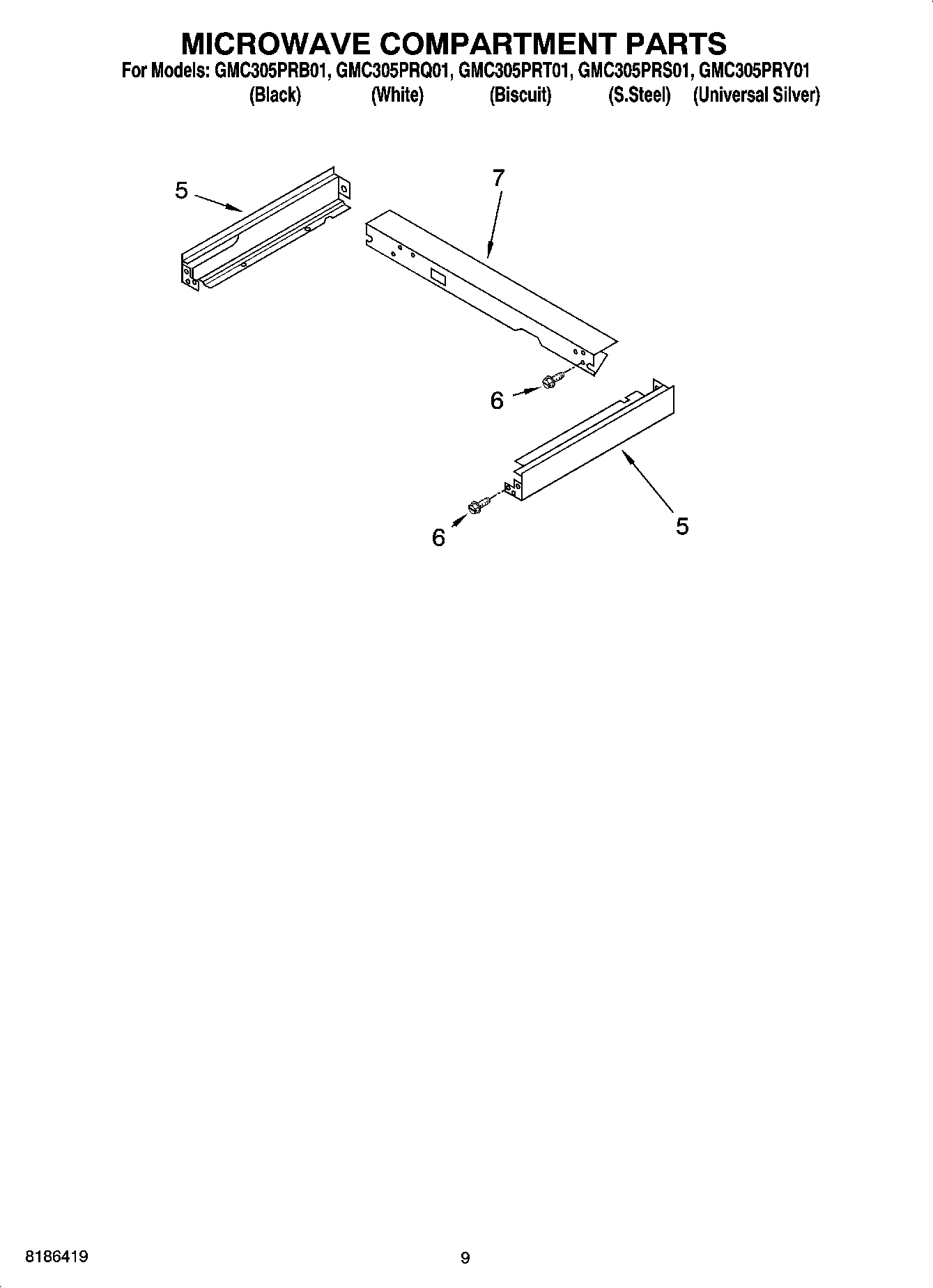 07 - MICROWAVE COMPARTMENT PARTS