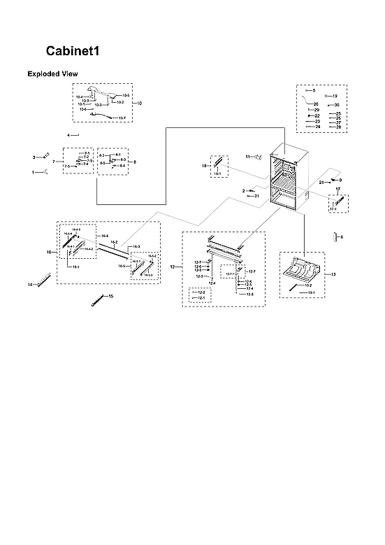 CABINET 1 PARTS