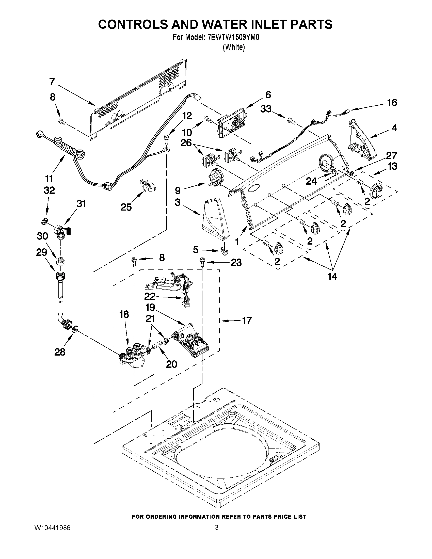 02 - CONTROLS AND WATER INLET PARTS