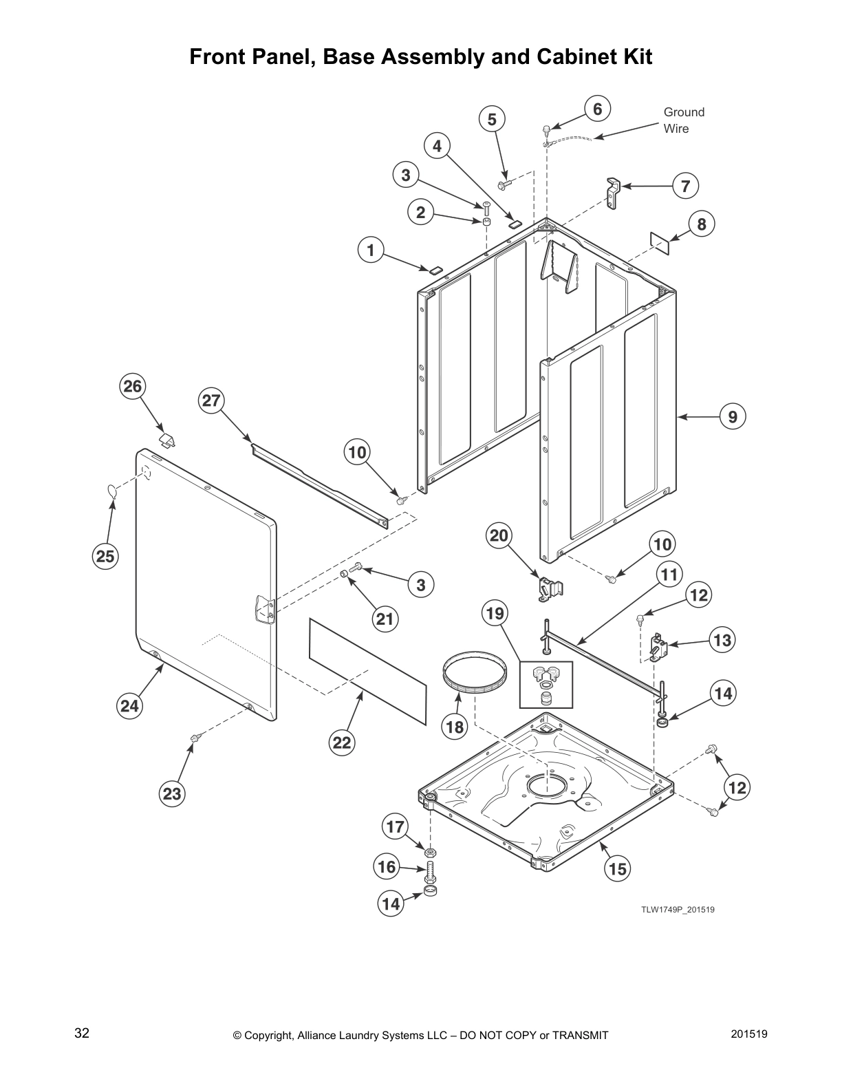 Front Panel, Base Assembly and Cabinet Kit
