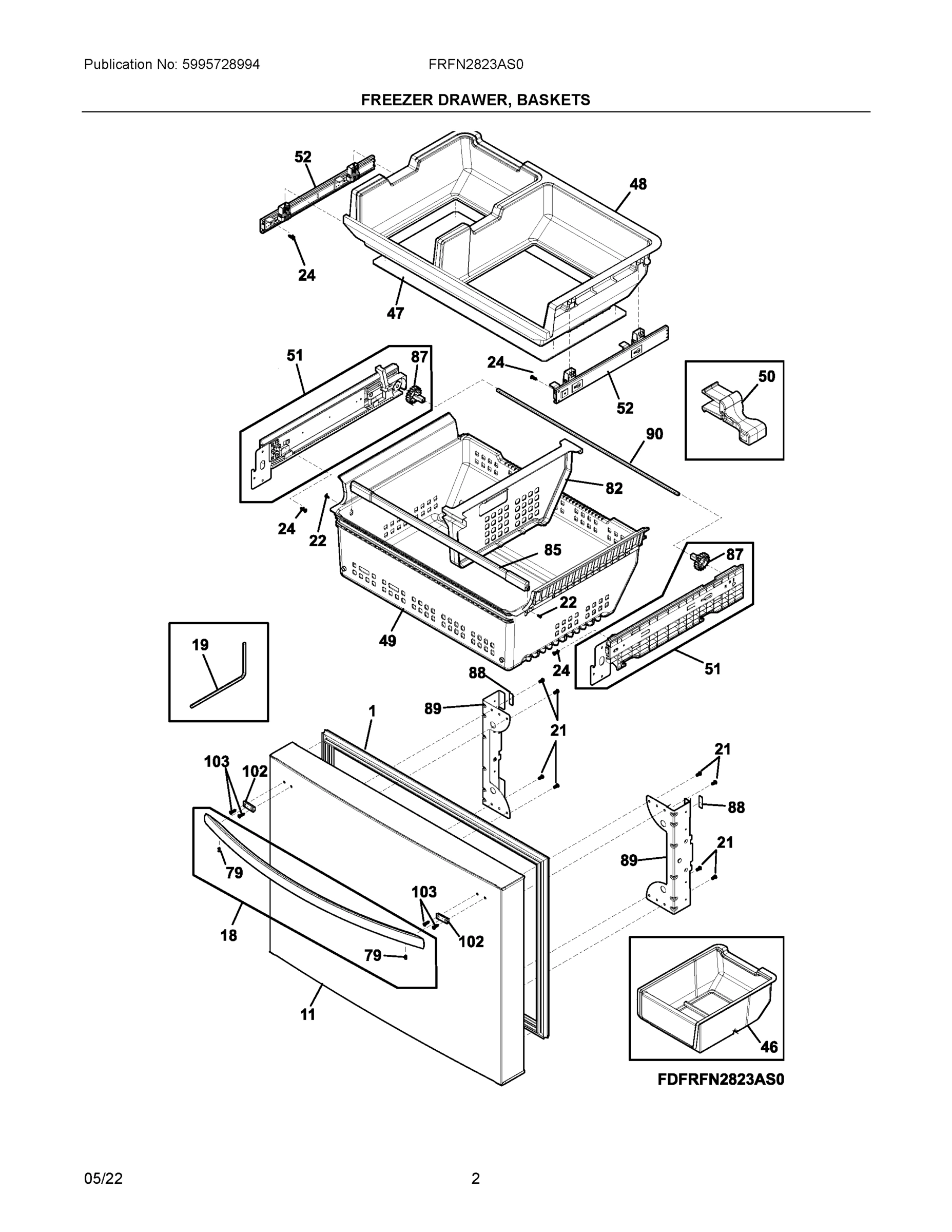 02 - FREEZER DRAWER, BASKETS