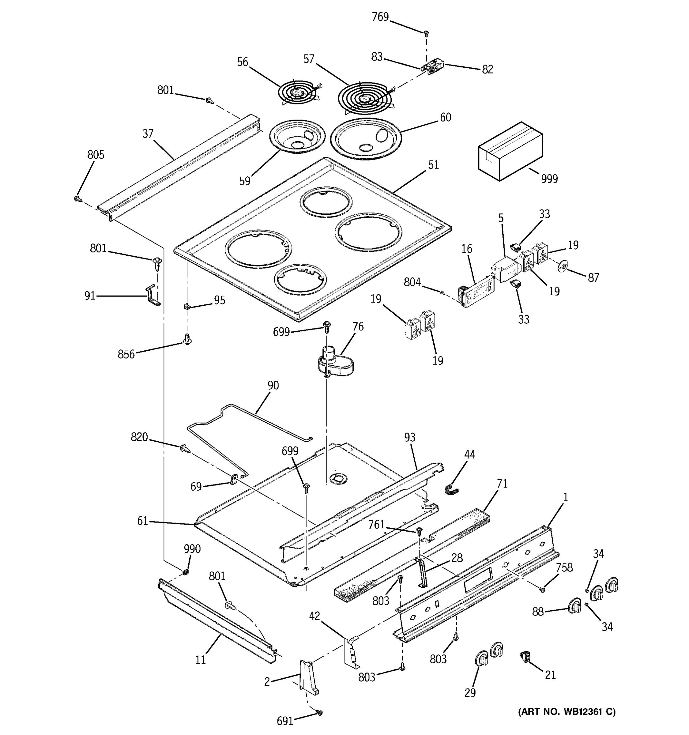 CONTROL PANEL & COOKTOP