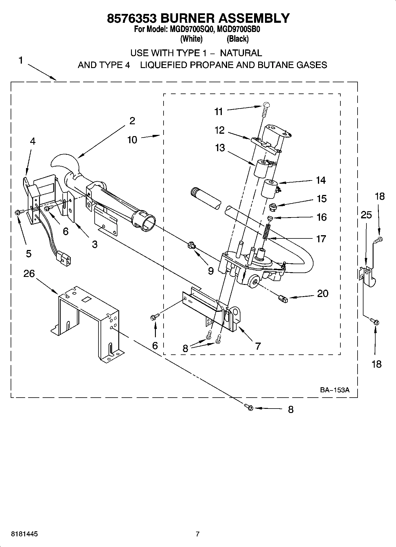 04 - 8576353 BURNER ASSEMBLY