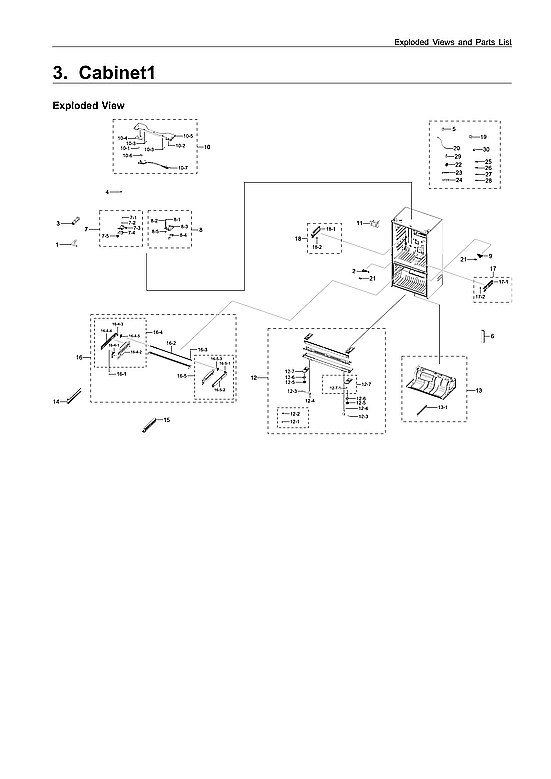 CABINET 1 PARTS