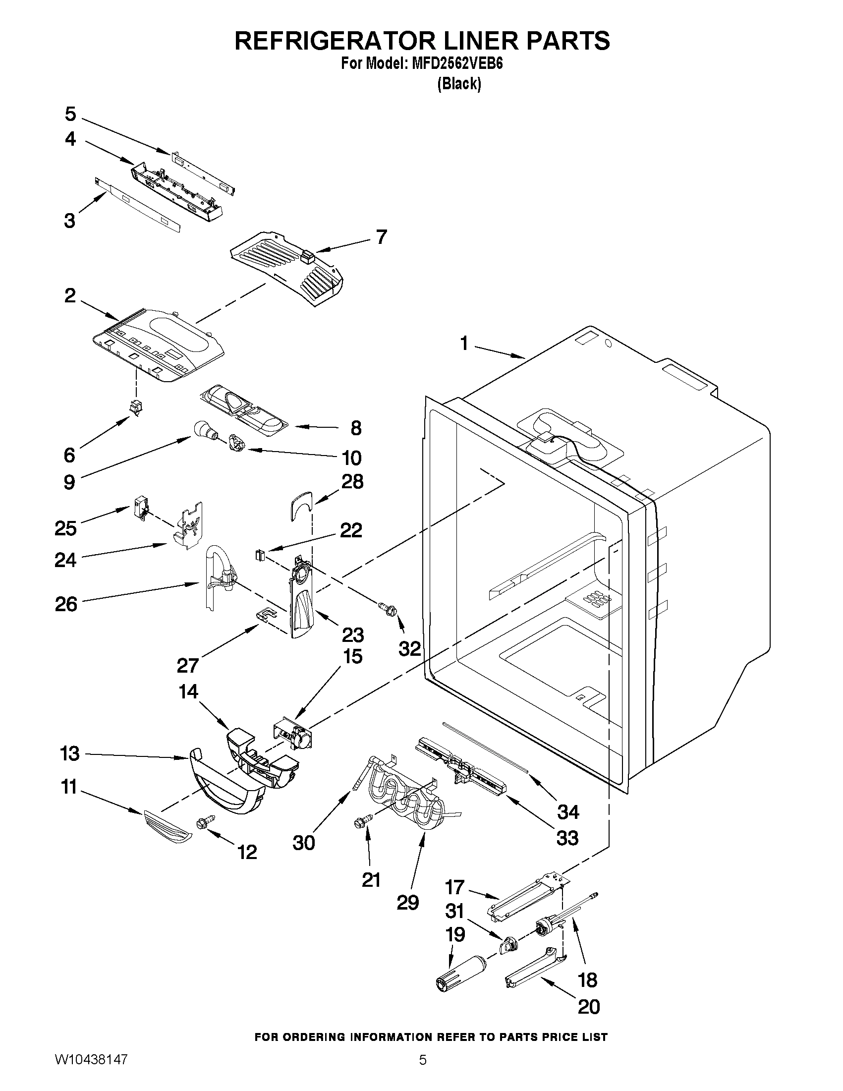 03 - REFRIGERATOR LINER PARTS