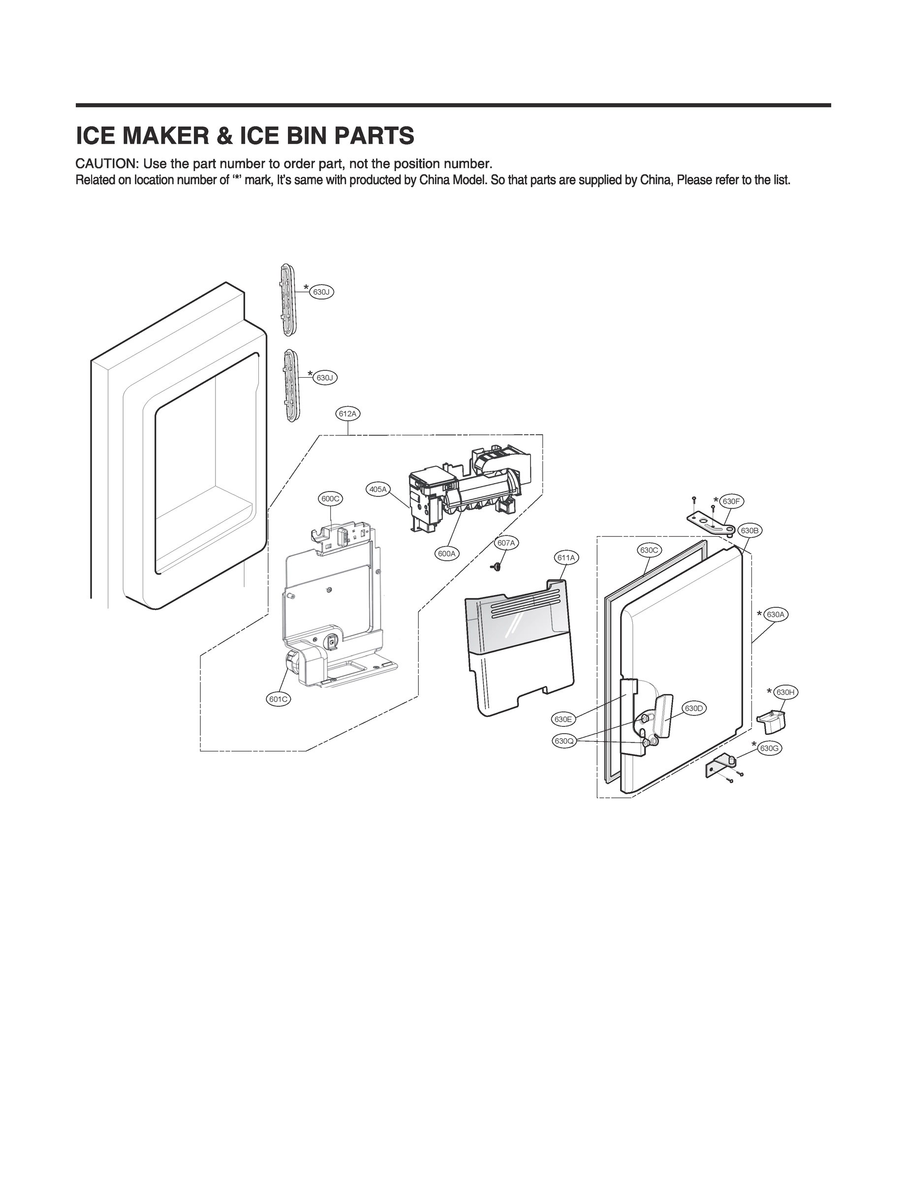 ICE MAKER & ICE BIN PARTS