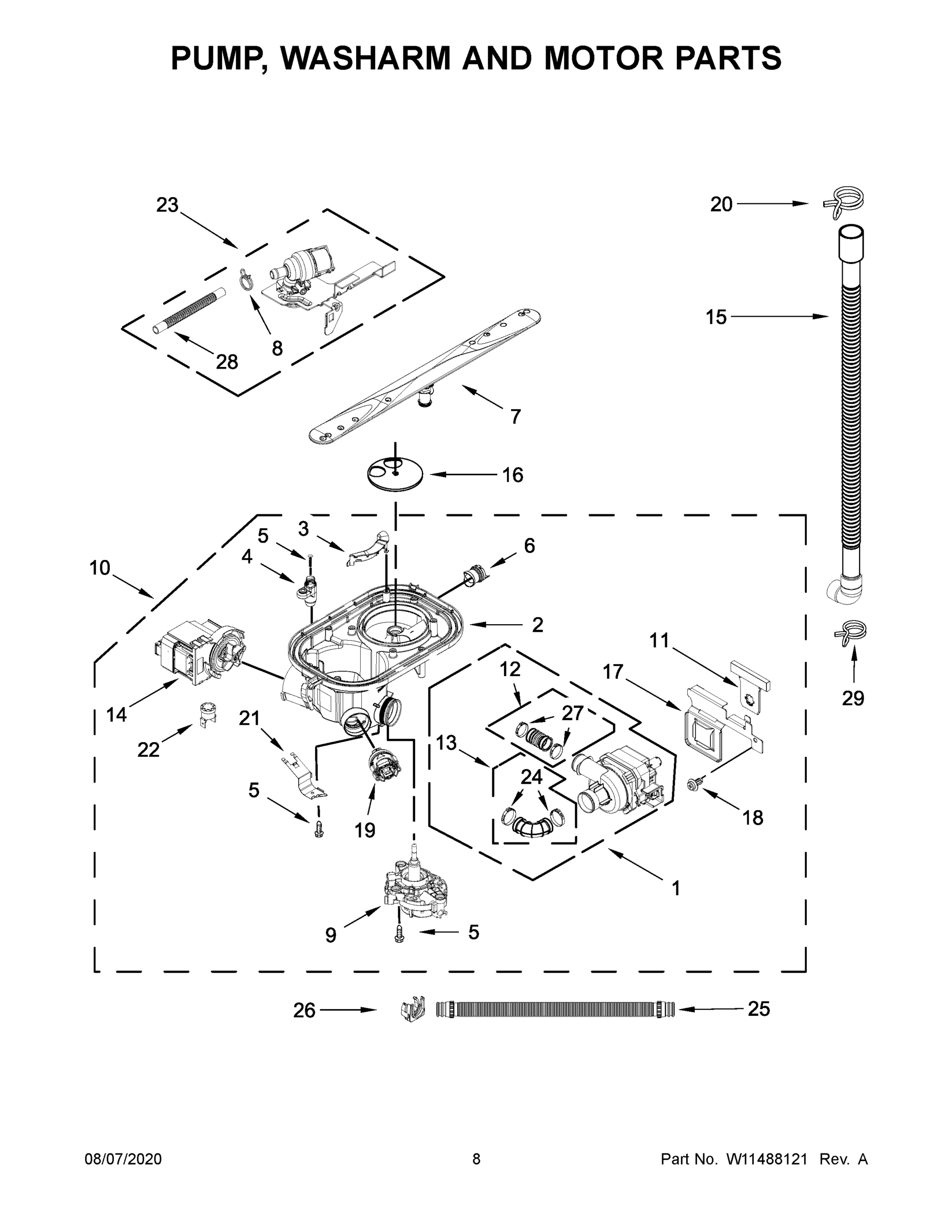 05 - PUMP, WASHARM AND MOTOR PARTS