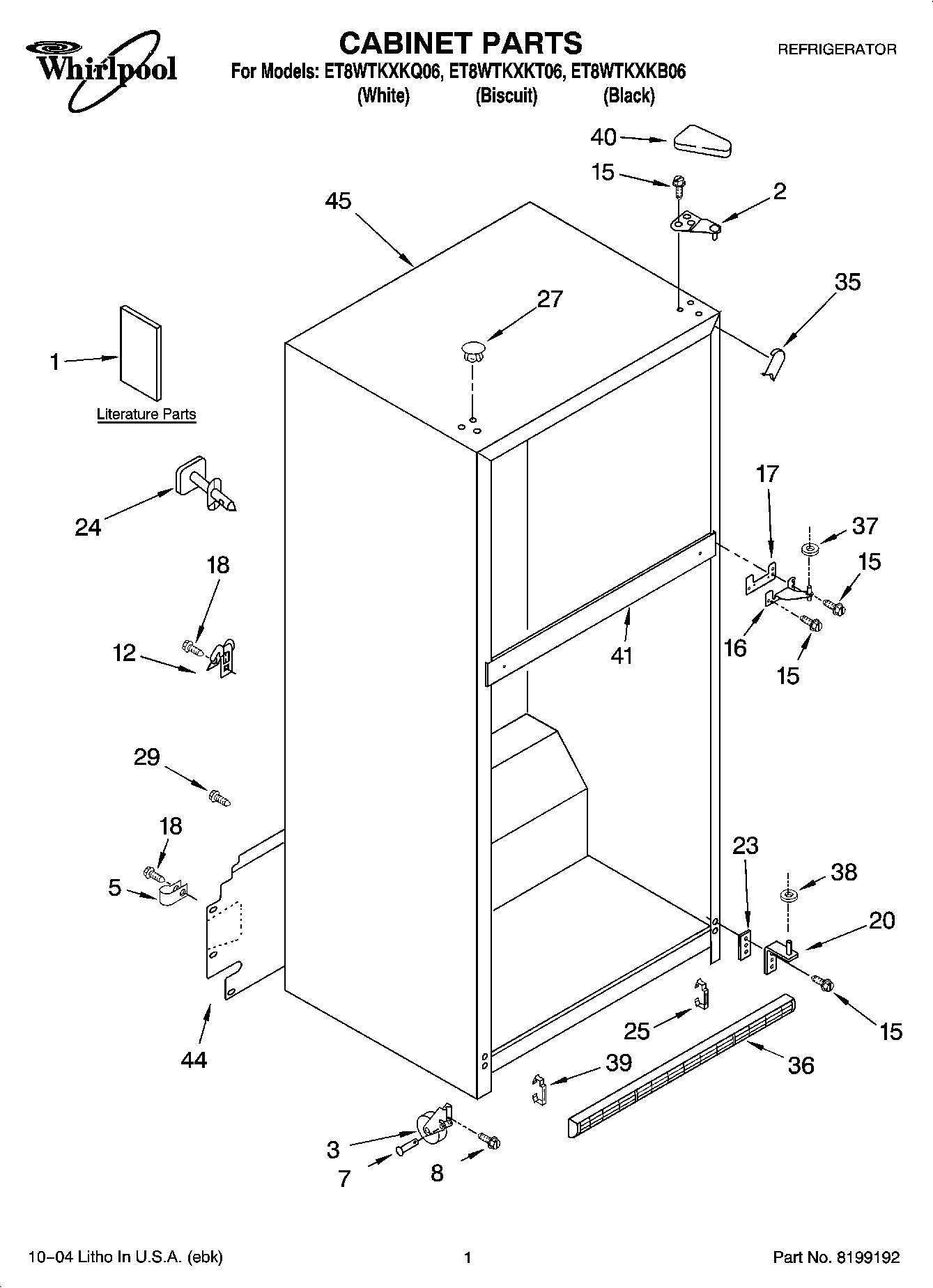 01 - CABINET PARTS