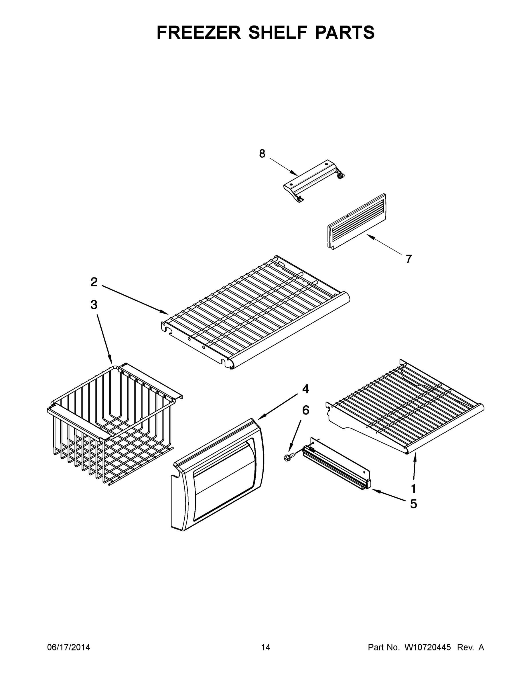 08 - FREEZER SHELF PARTS