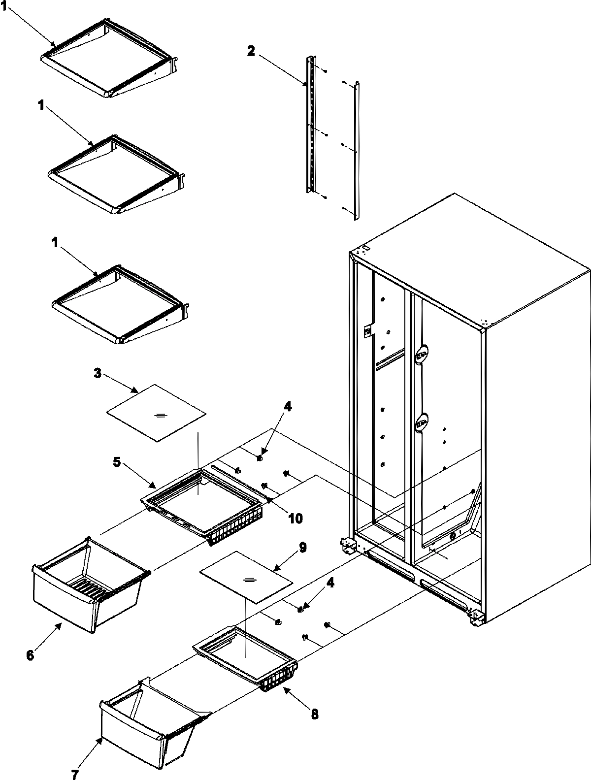04 - CRISPER ASSY & REF SHELF