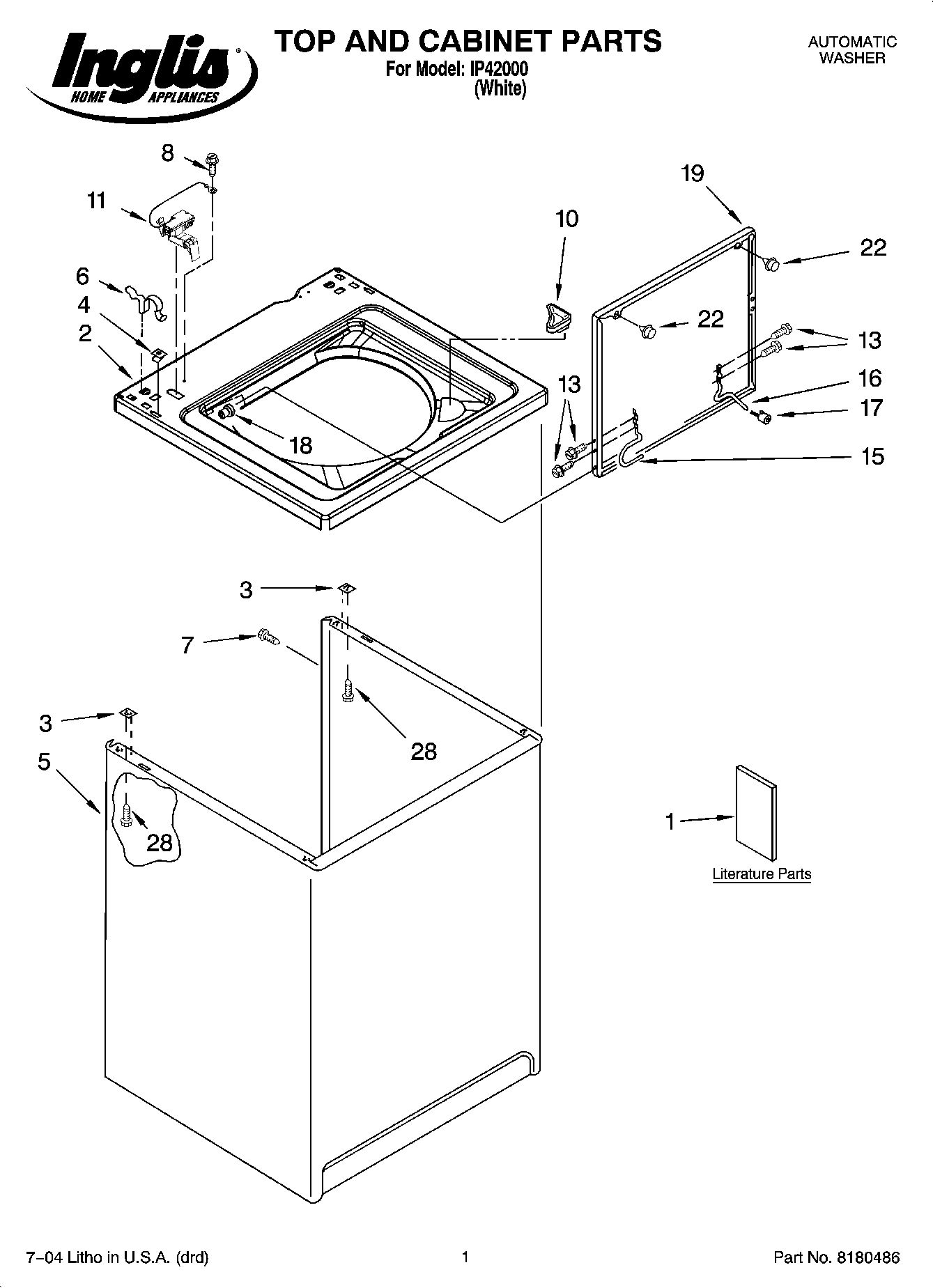 01 - TOP AND CABINET PARTS