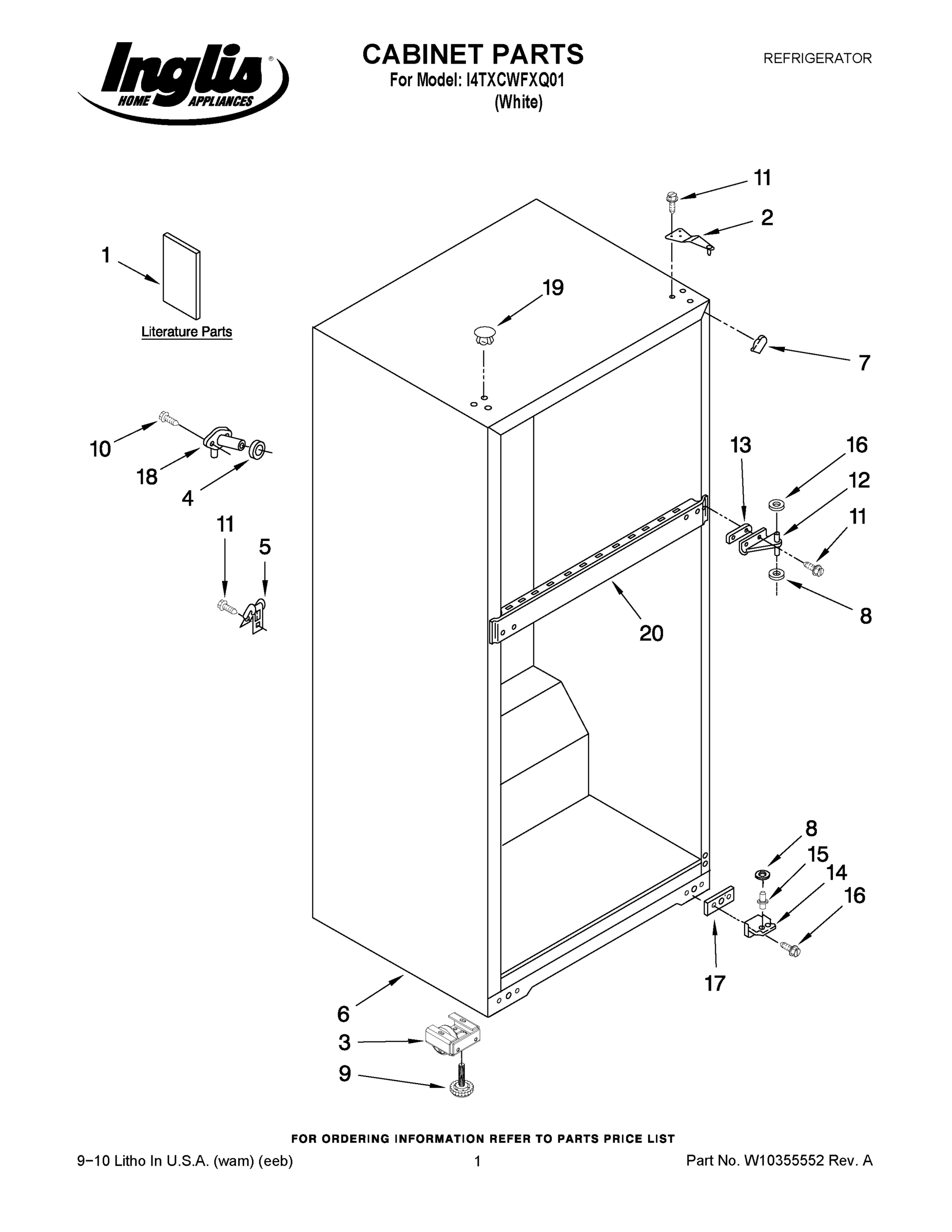 01 - CABINET PARTS