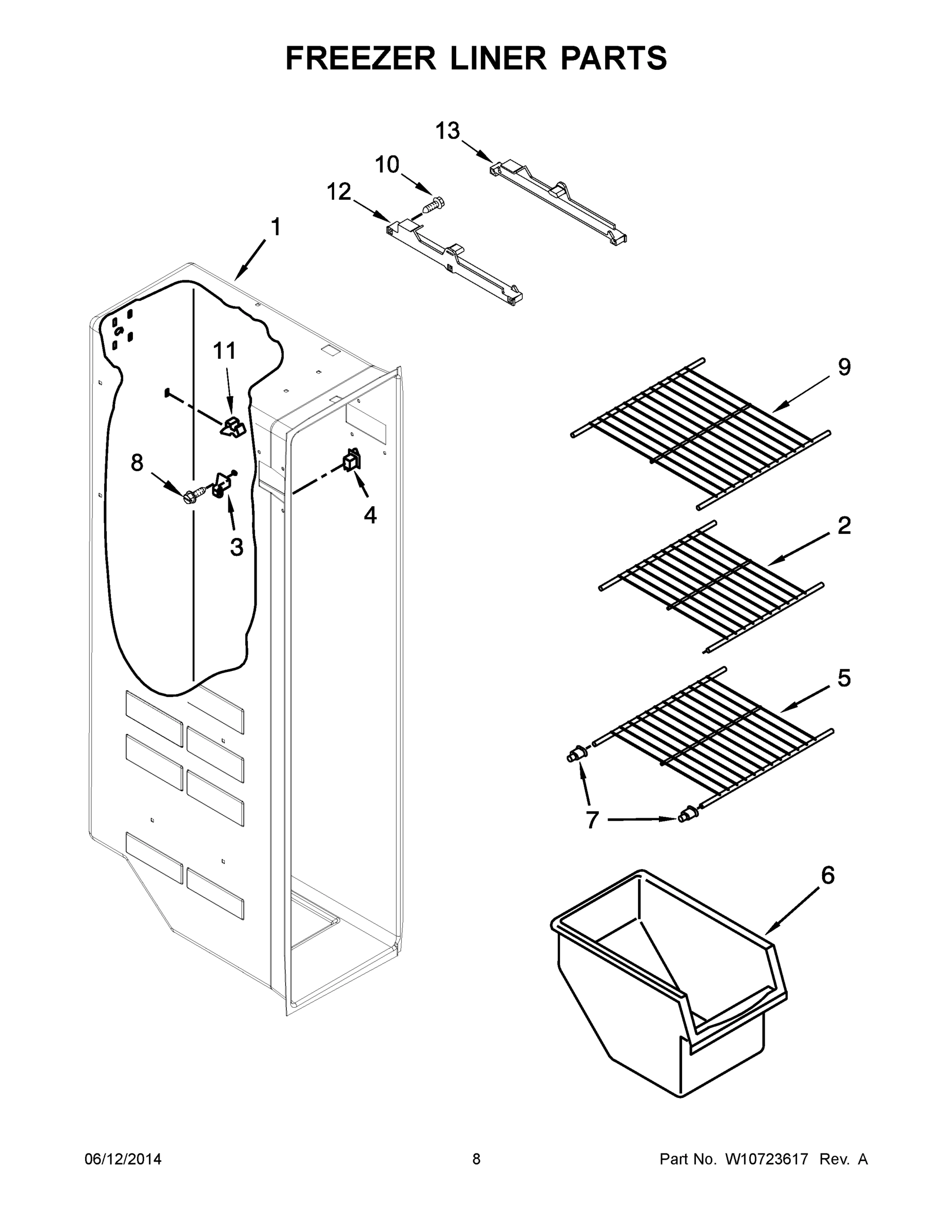 05 - FREEZER LINER PARTS