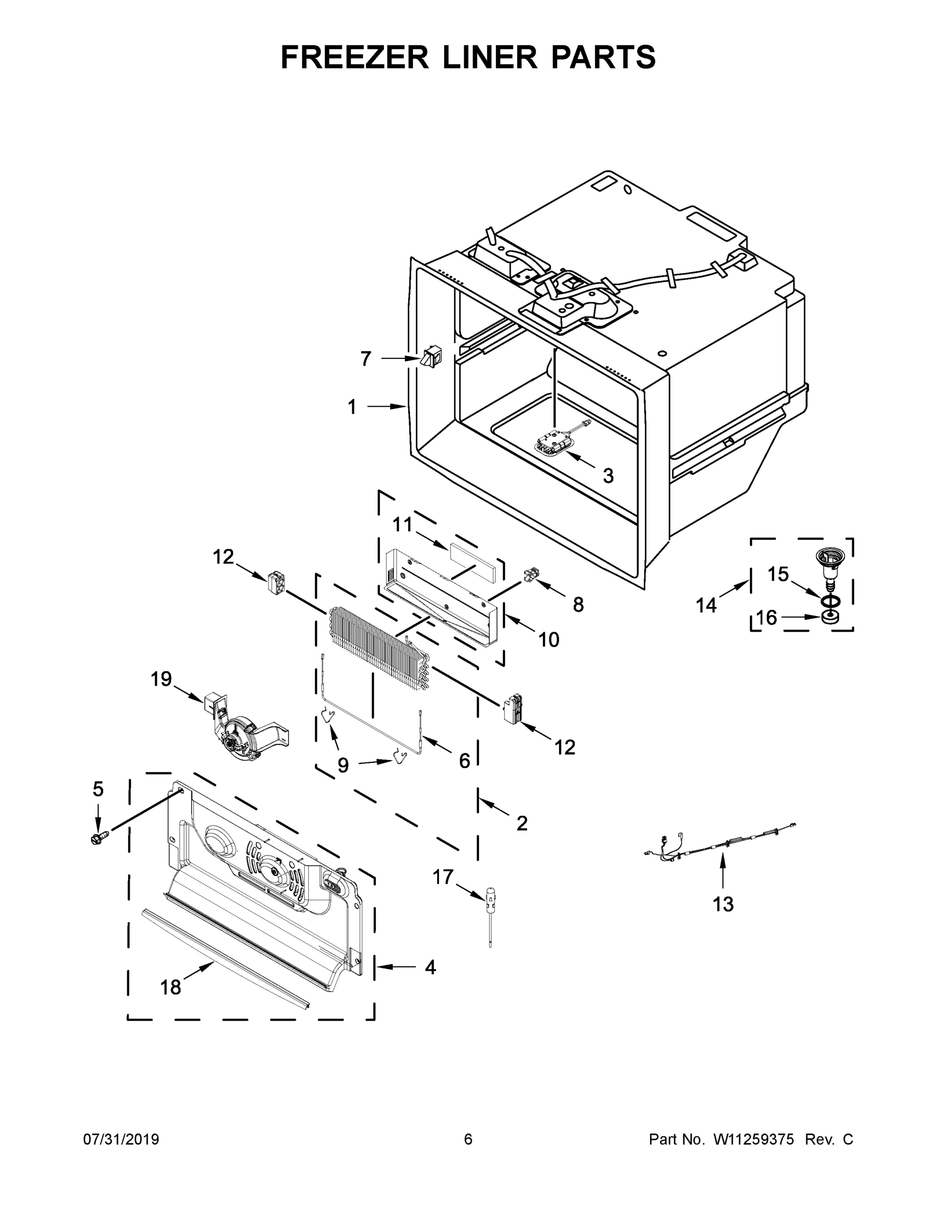 04 - FREEZER LINER PARTS