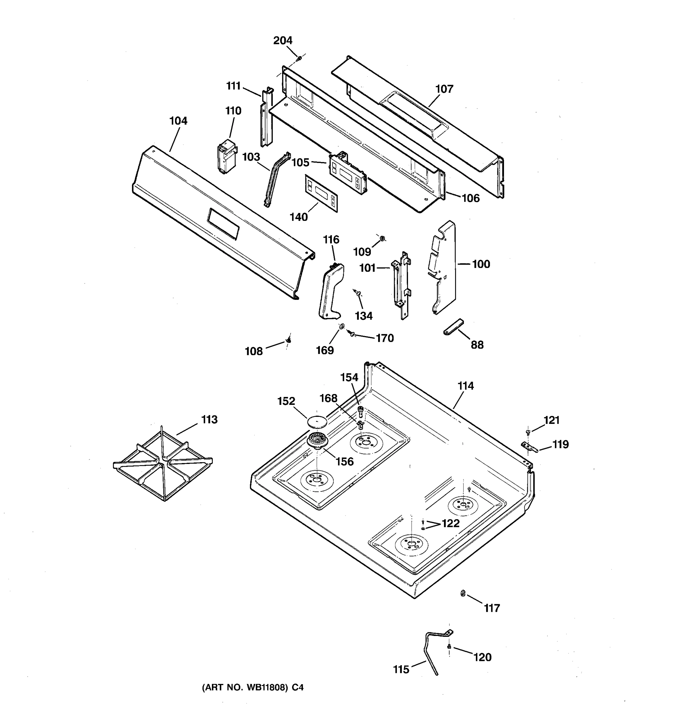 CONTROL PANEL & COOKTOP