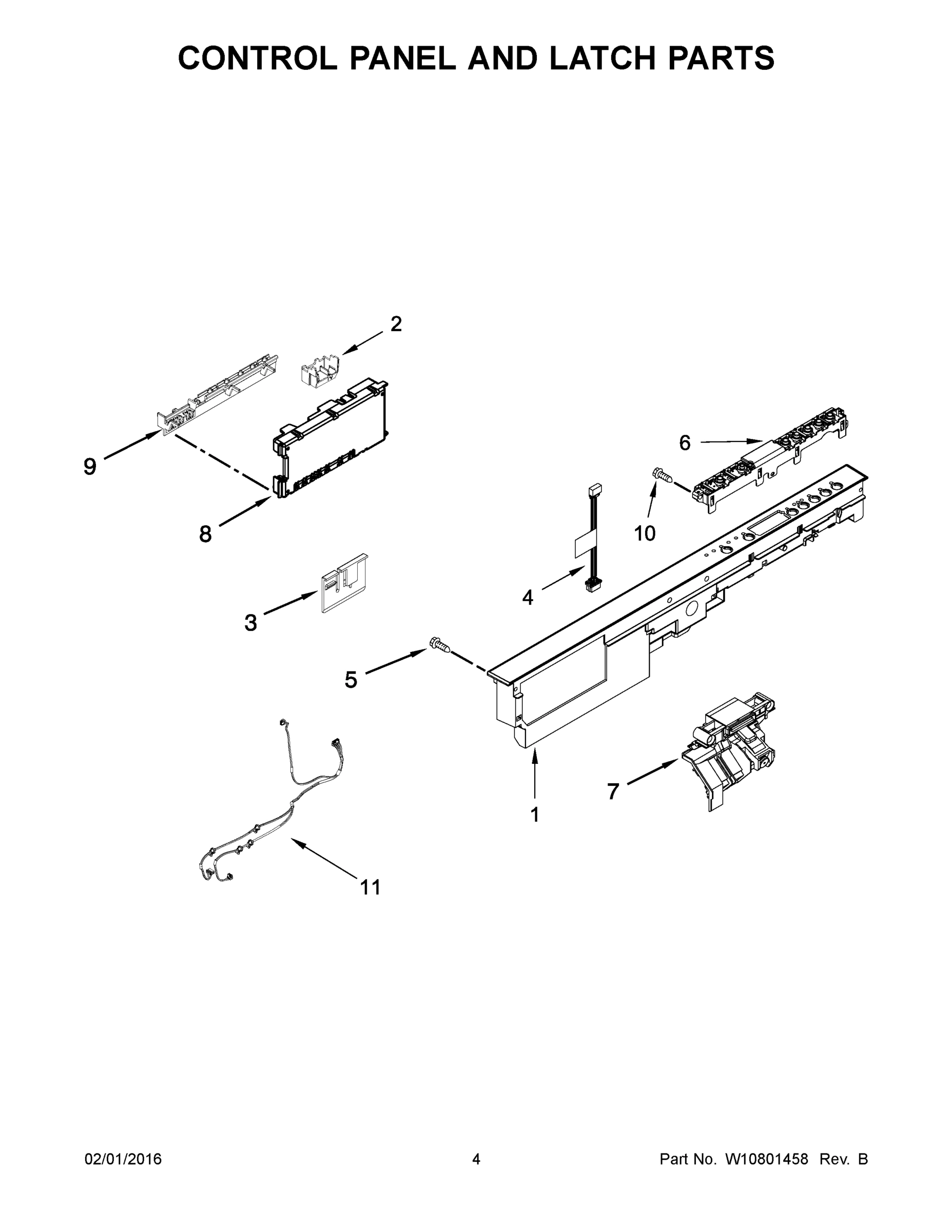 03 - CONTROL PANEL AND LATCH PARTS