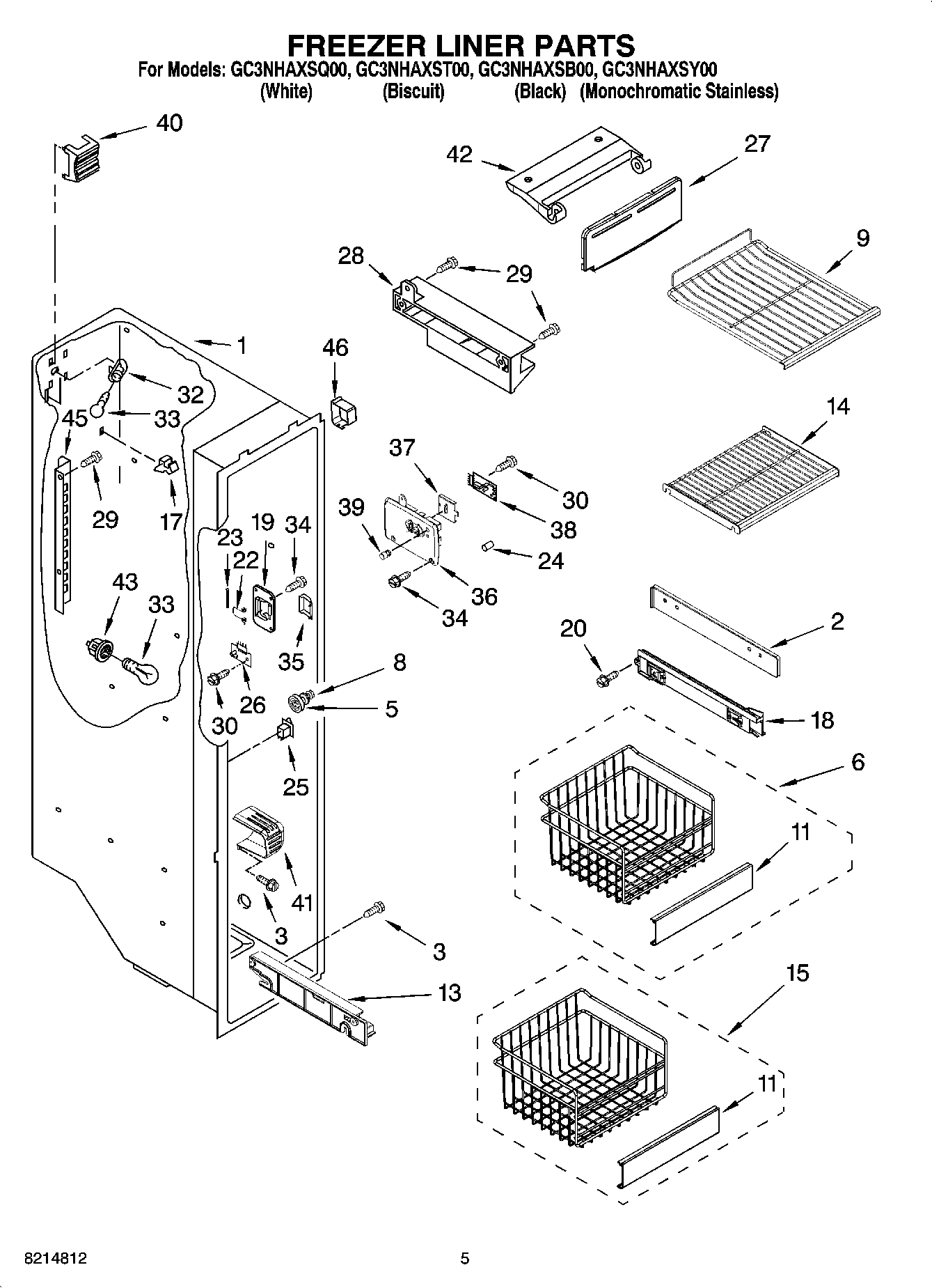 04 - FREEZER LINER PARTS