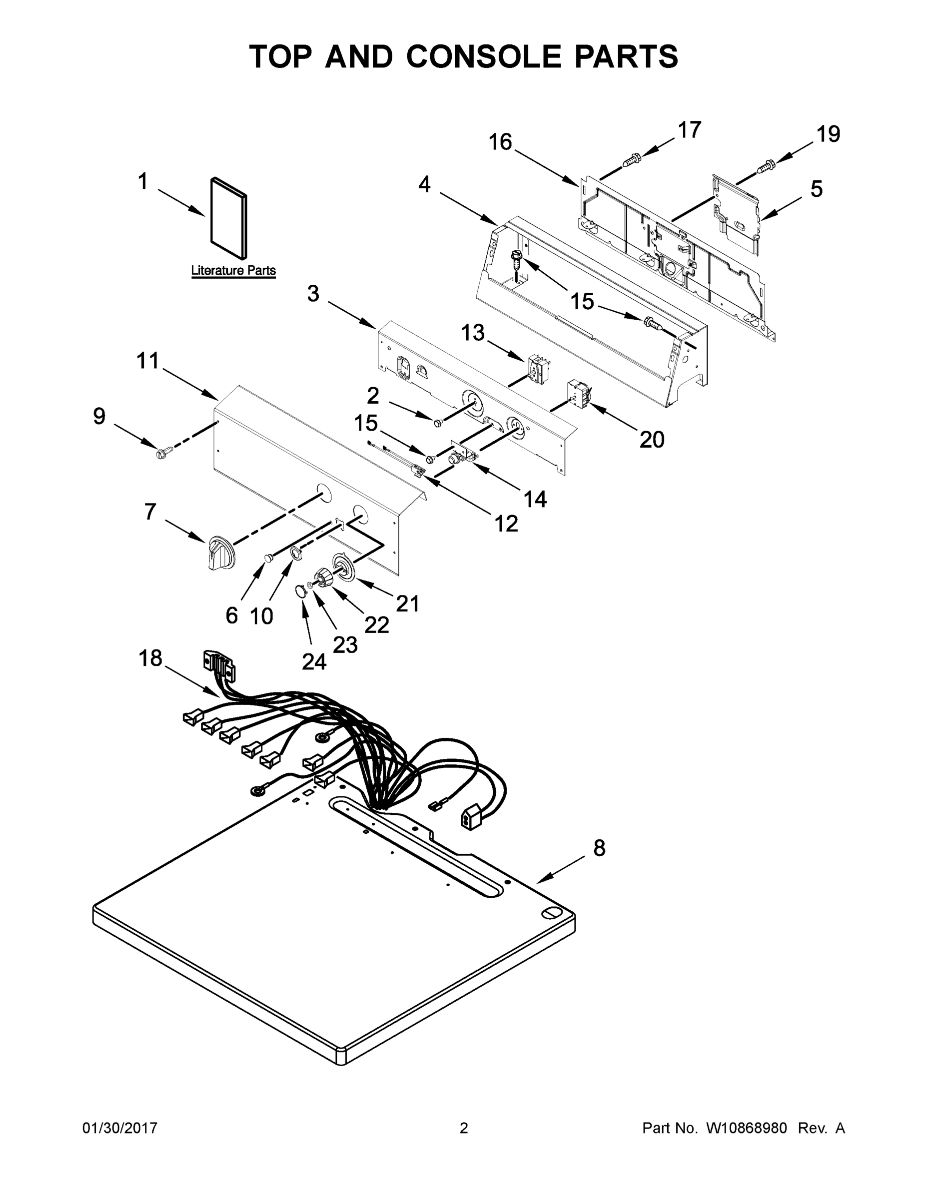 02 - TOP AND CONSOLE PARTS