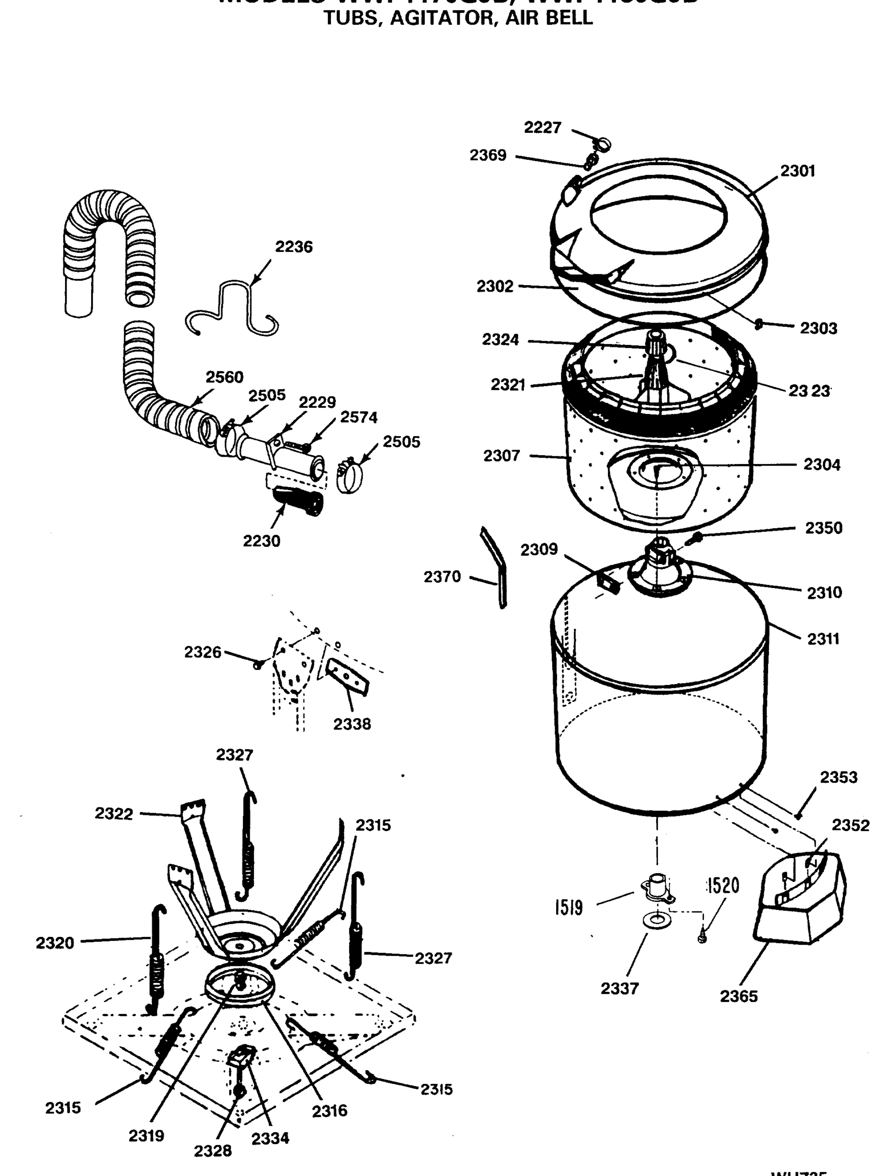 TUBS, AGITATOR, AIR BELL