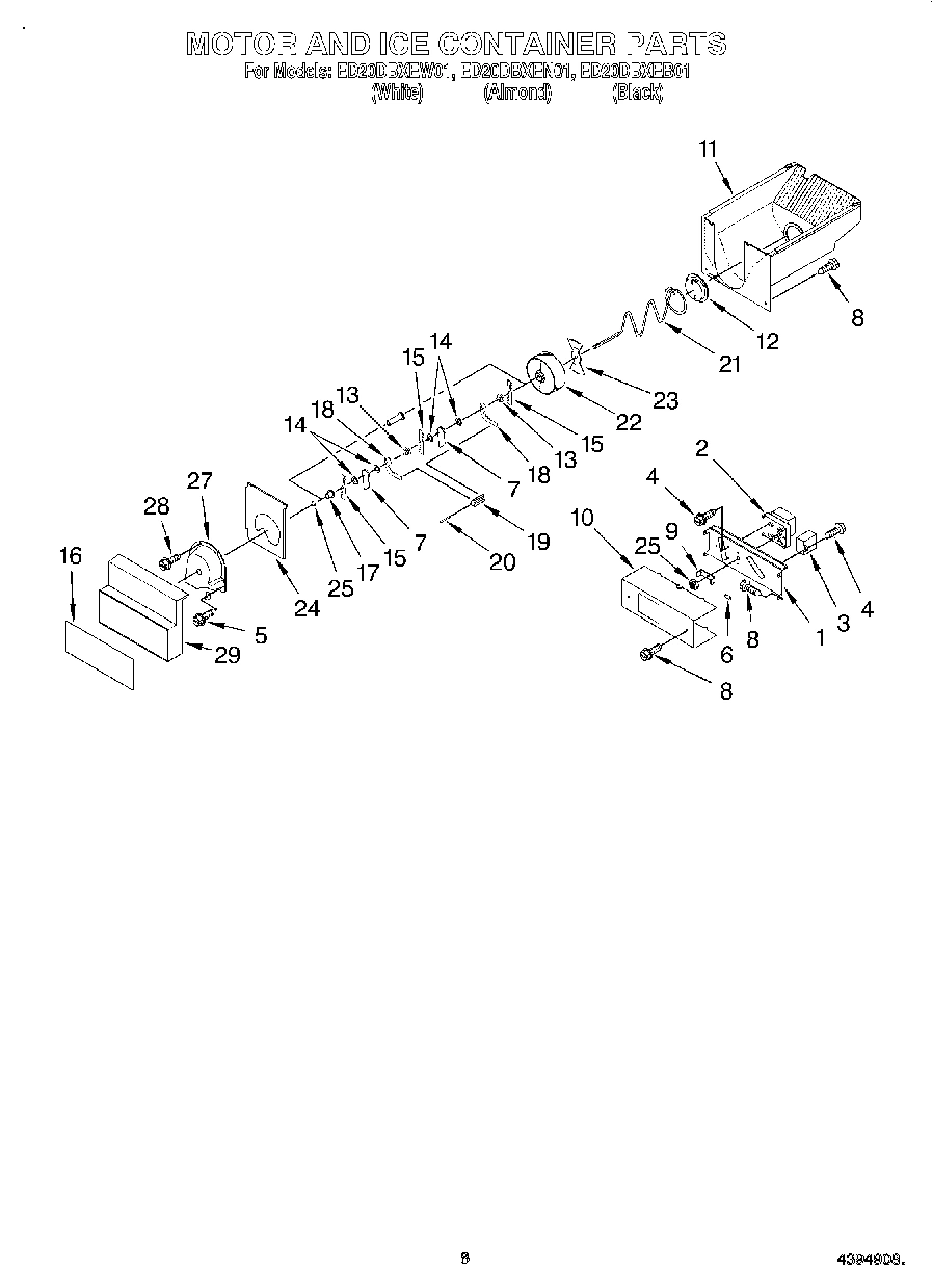 05 - MOTOR AND ICE CONTAINER