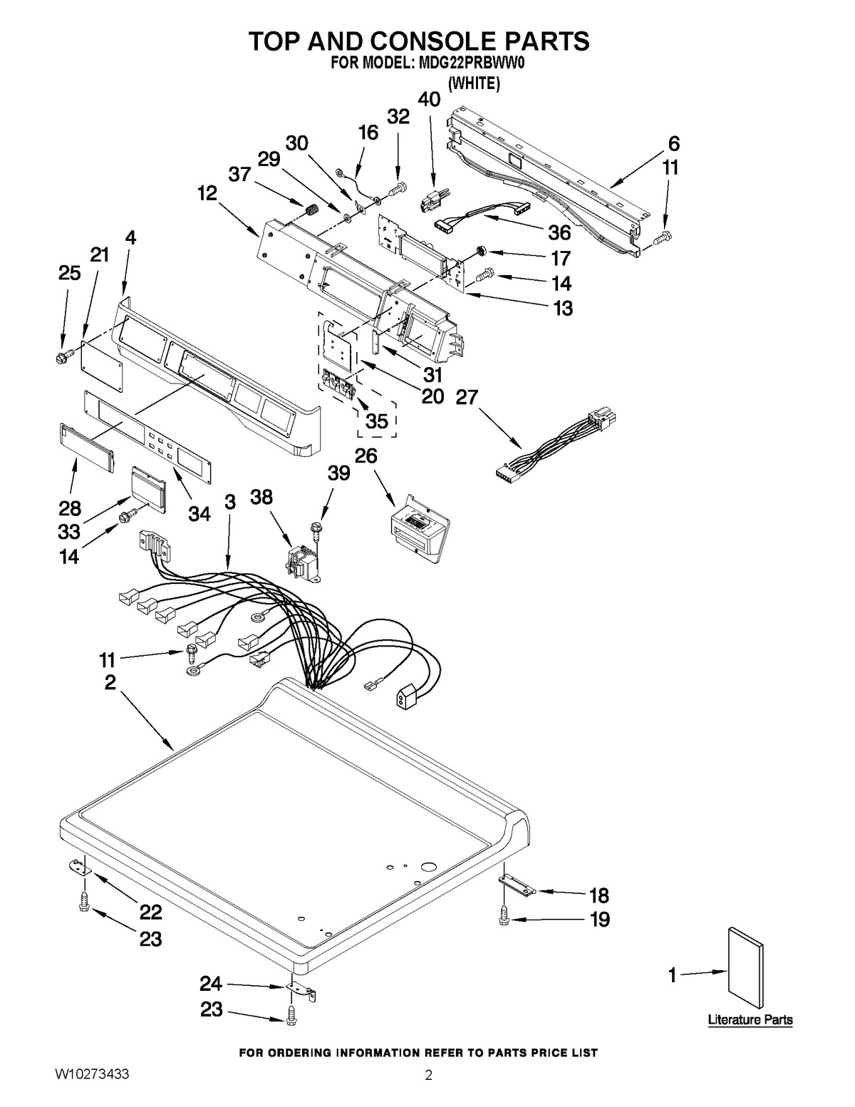 01 - TOP AND CONSOLE PARTS