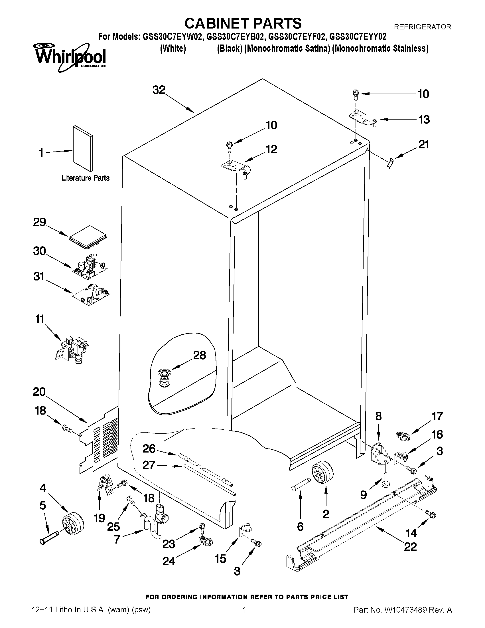01 - CABINET PARTS