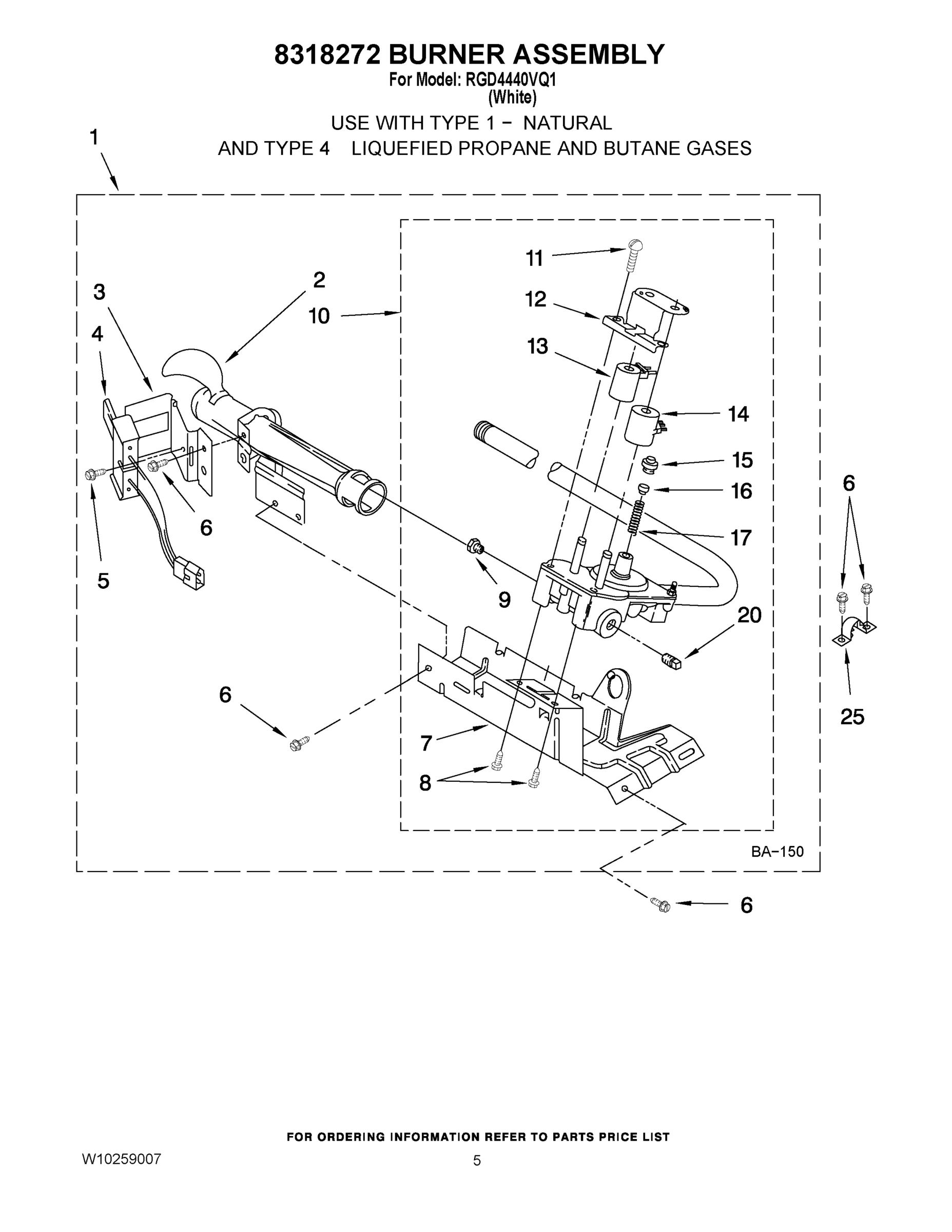 03 - 8318272 BURNER ASSEMBLY