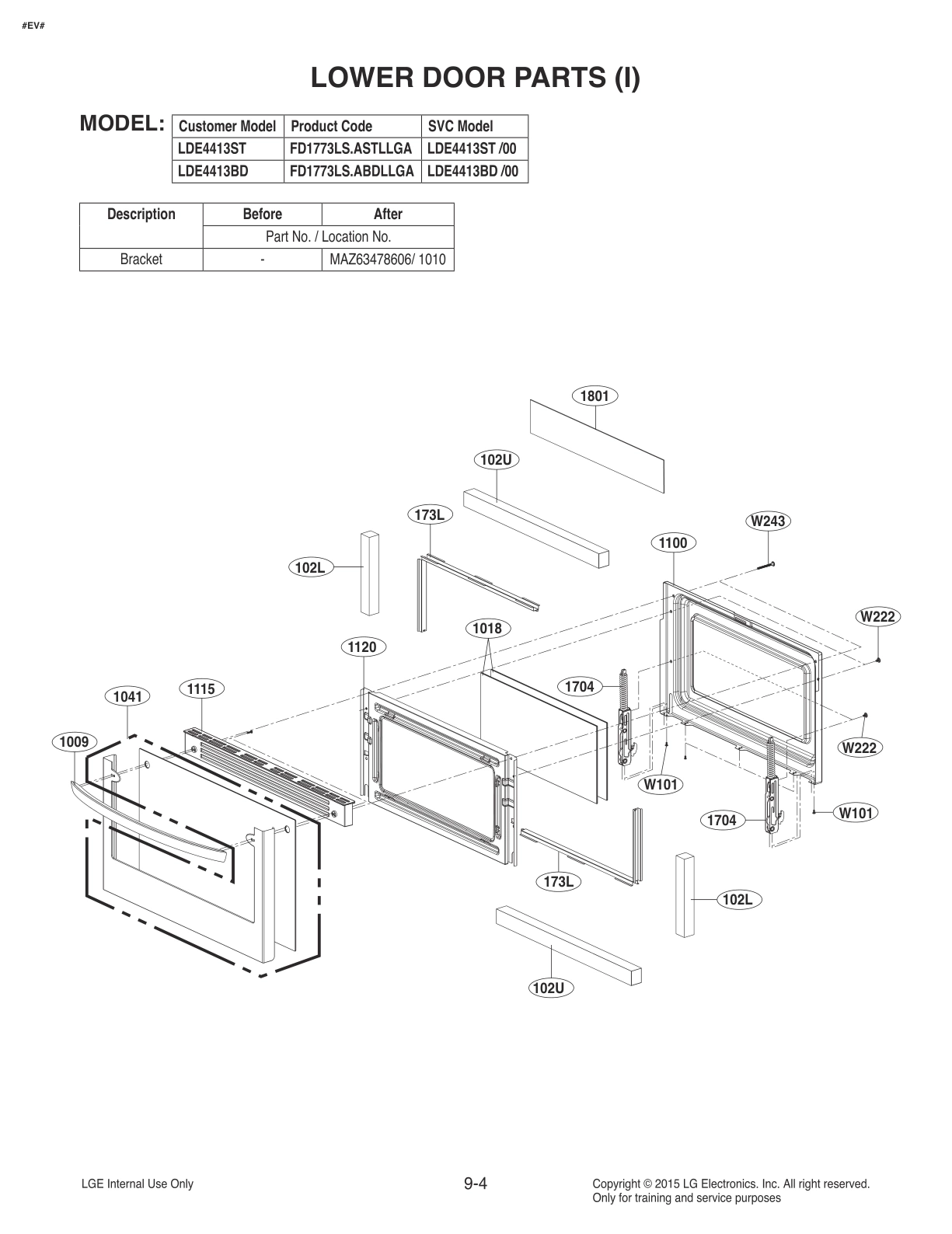 LOWER DOOR PARTS