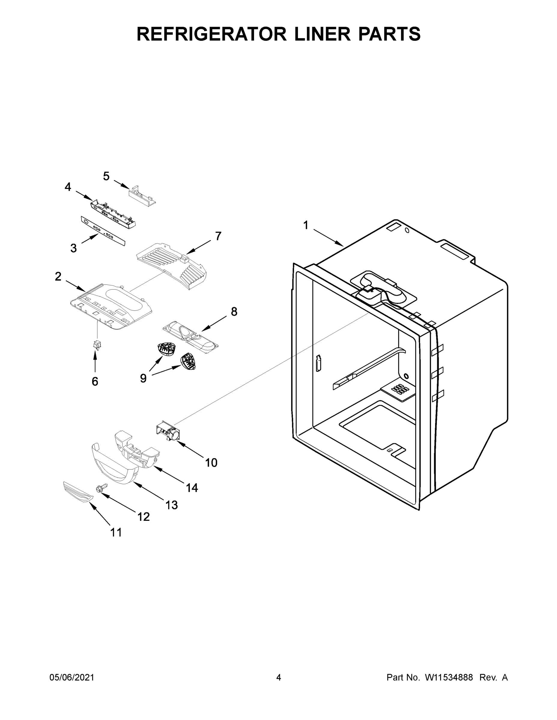 03 - REFRIGERATOR LINER PARTS
