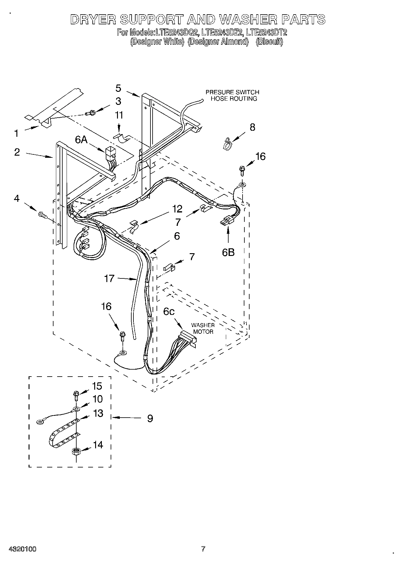 05 - DRYER SUPPORT AND WASHER