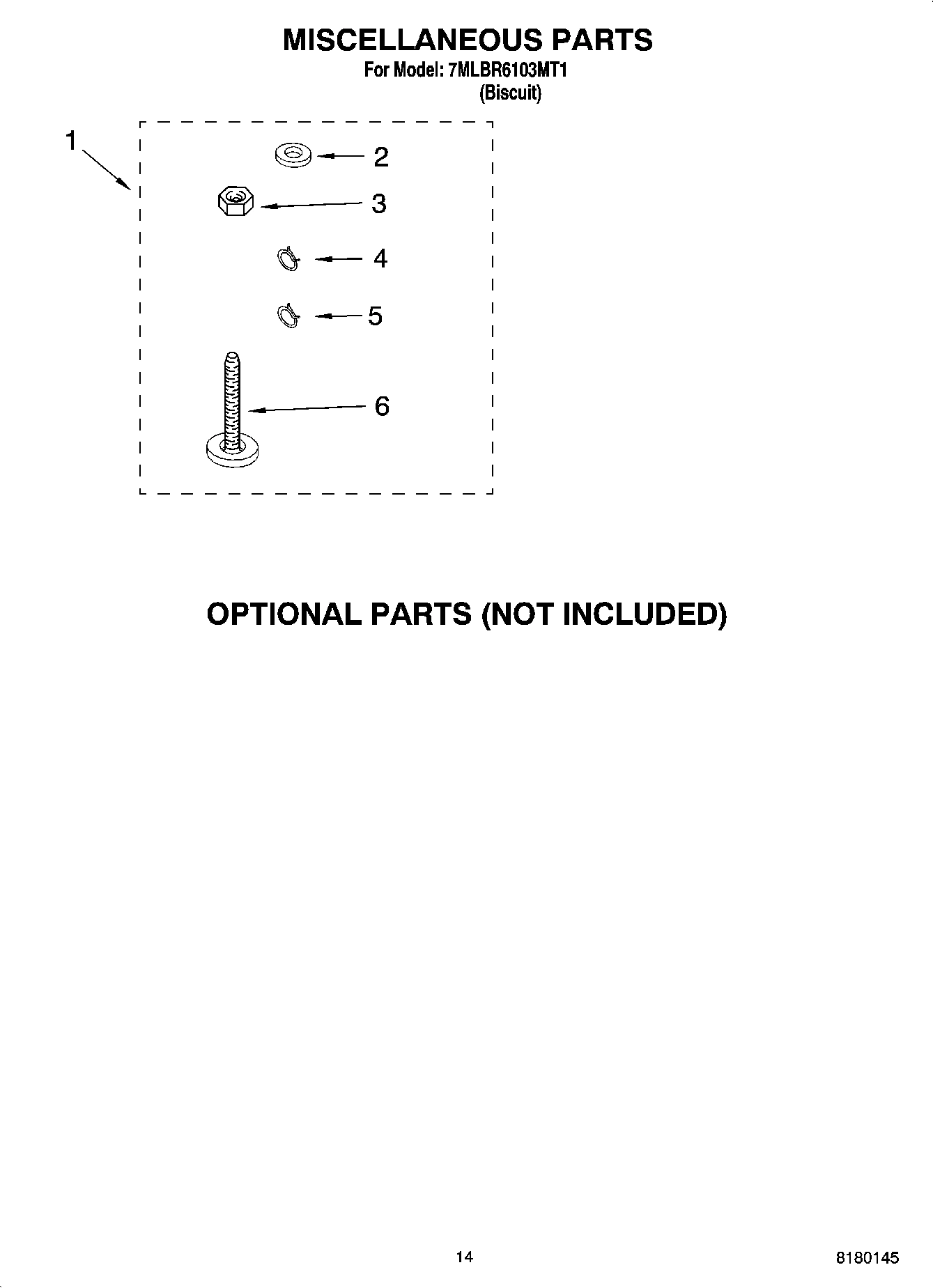 10 - MISCELLANEOUS PARTS - OPTIONAL PARTS (NOT INCLUDED)