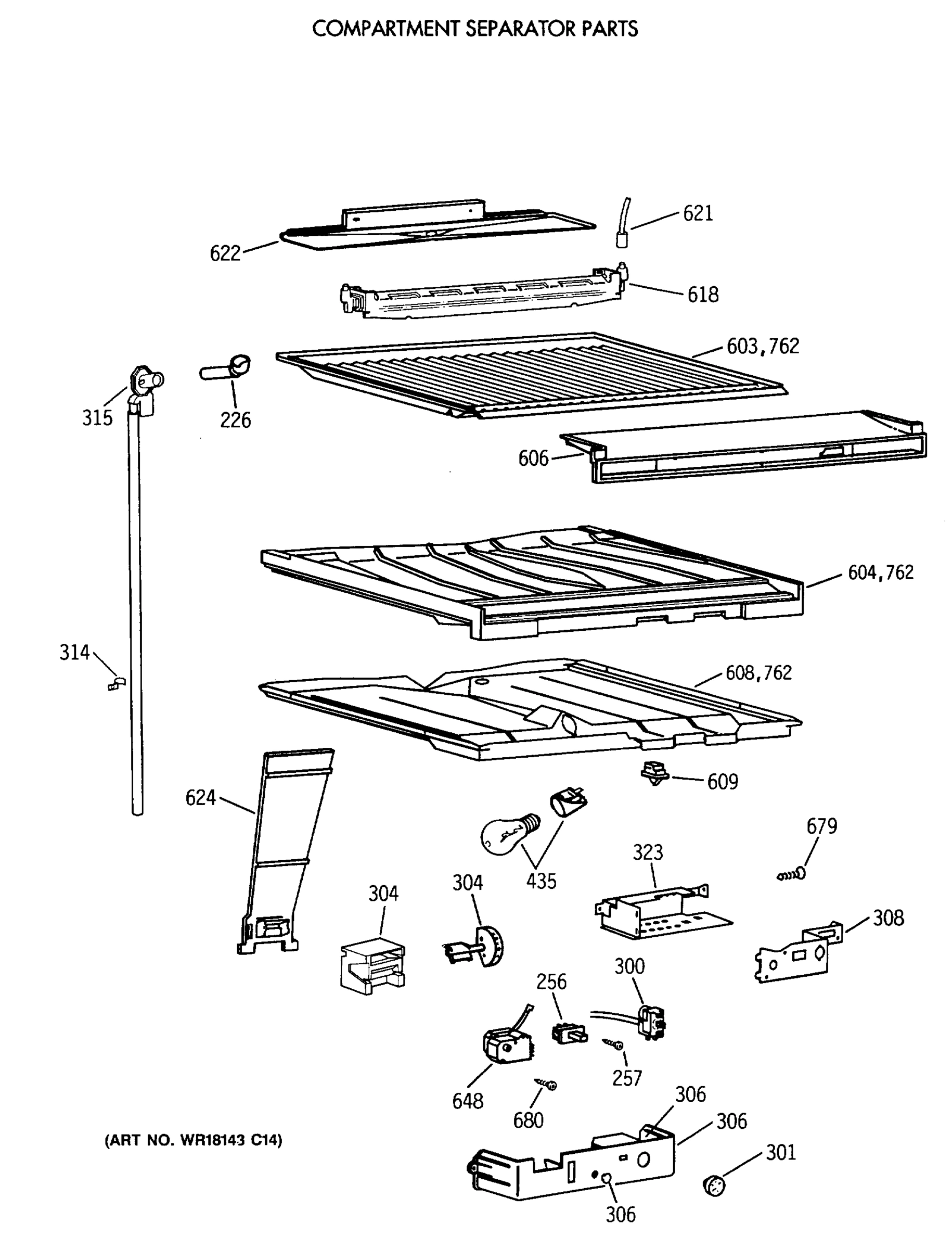 COMPARTMENT SEPARATOR PARTS