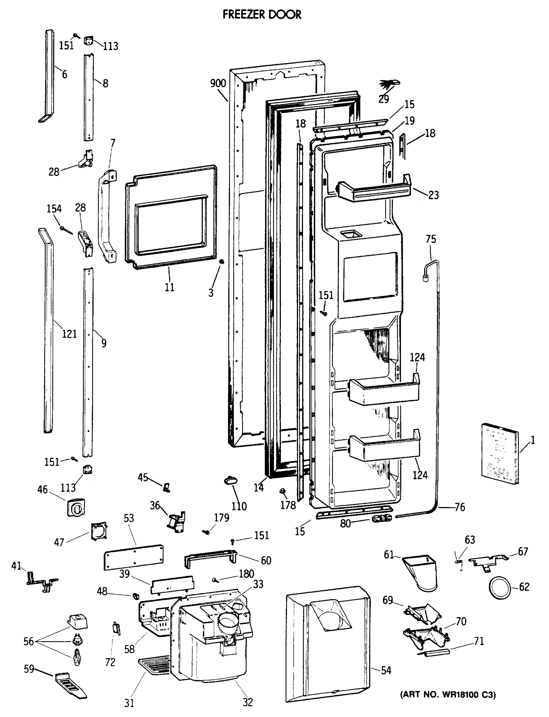 FREEZER DOOR